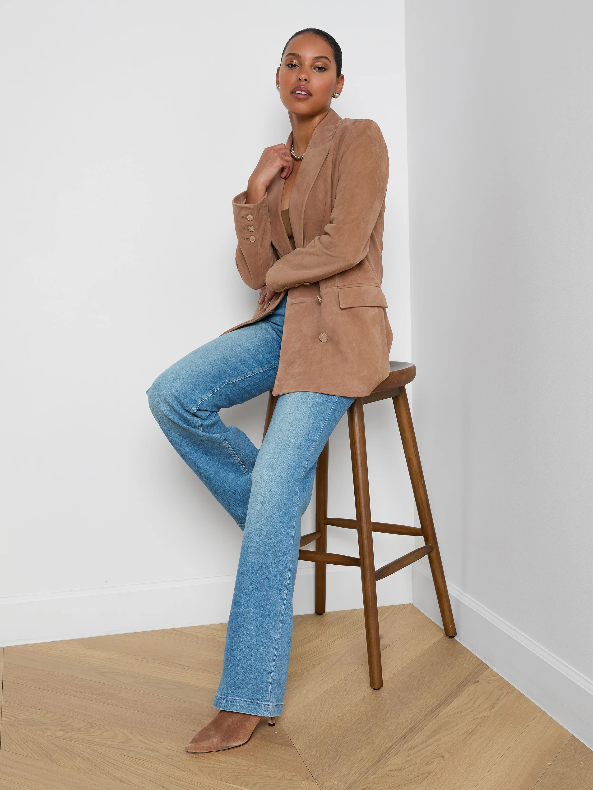 Aimee Oversized Suede Blazer - Image 6