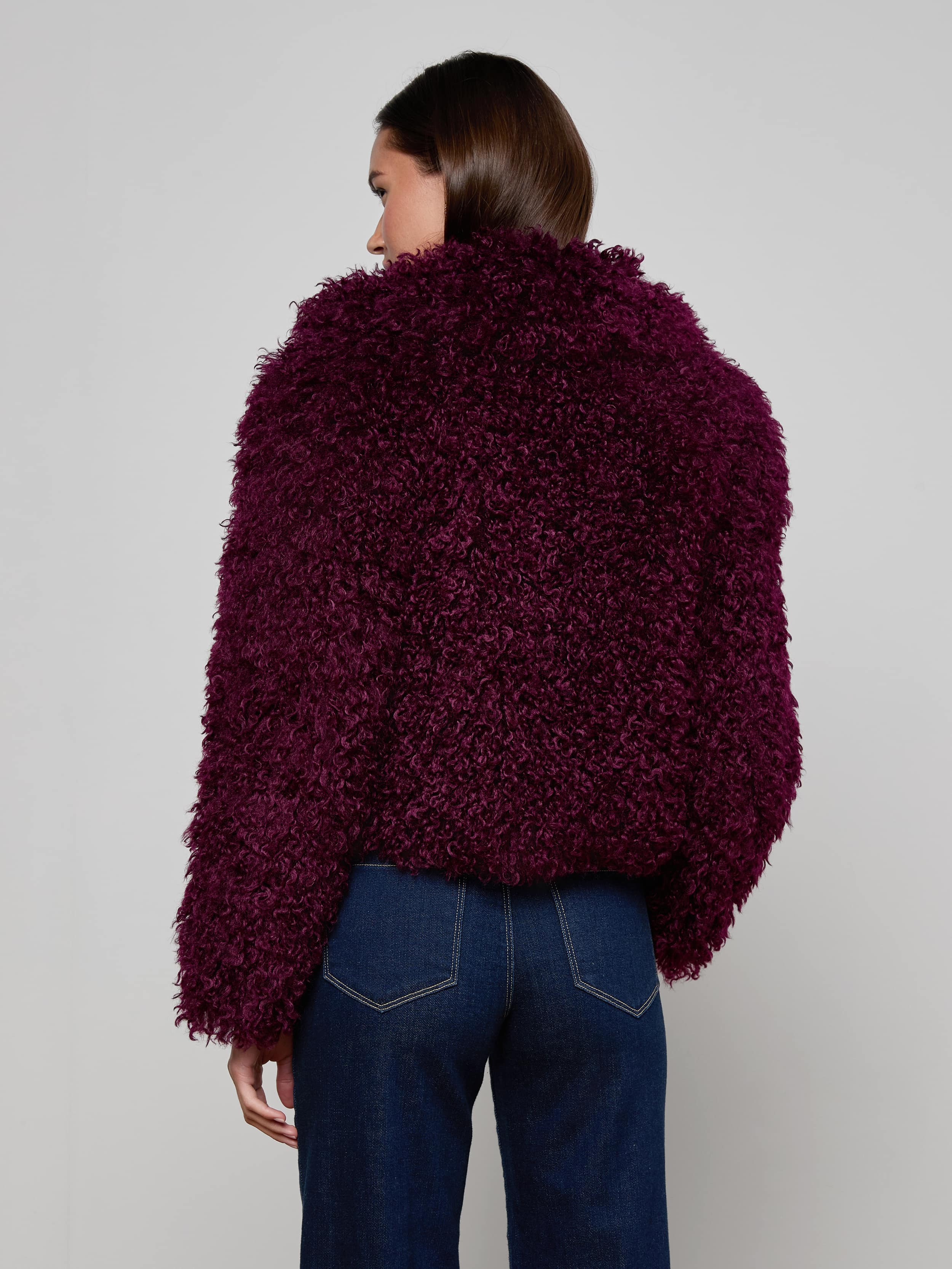 Aura Cropped Faux Fur Jacket - Image 4