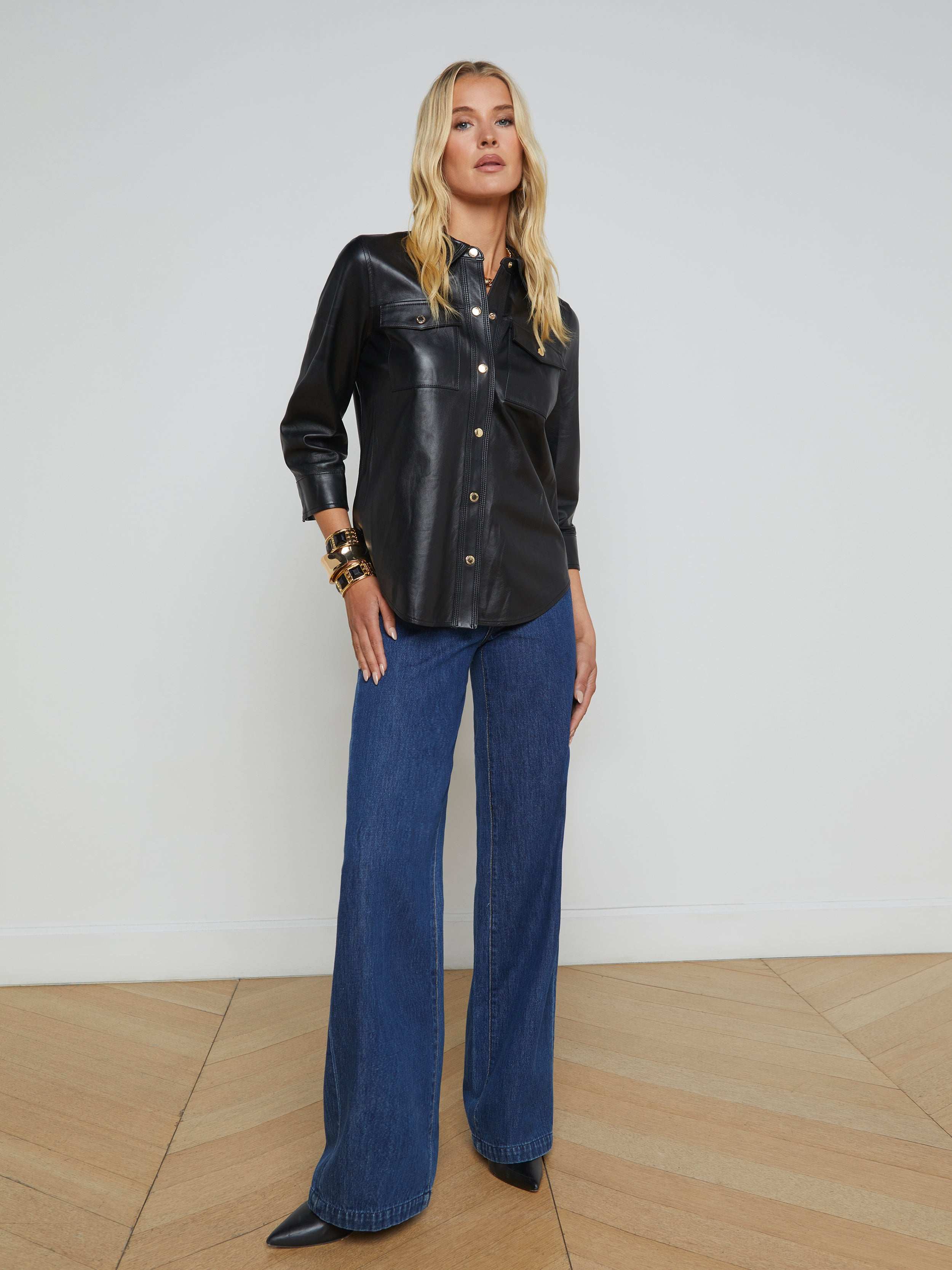 Avina Leather Shirt - Image 5