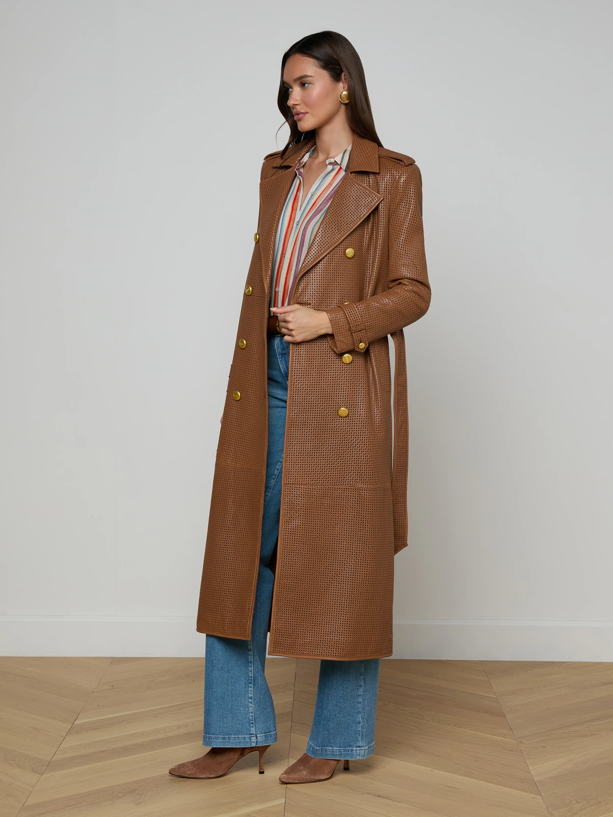 Baylee Leather Trench Coat - Image 4