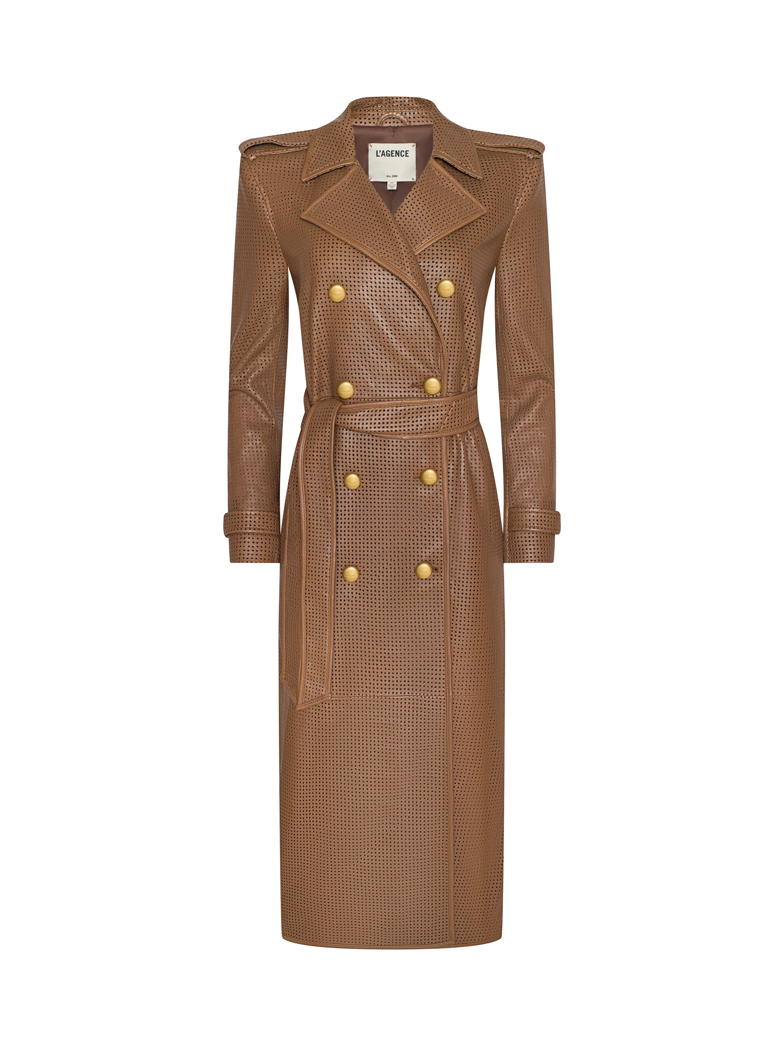 Baylee Leather Trench Coat - Image 7
