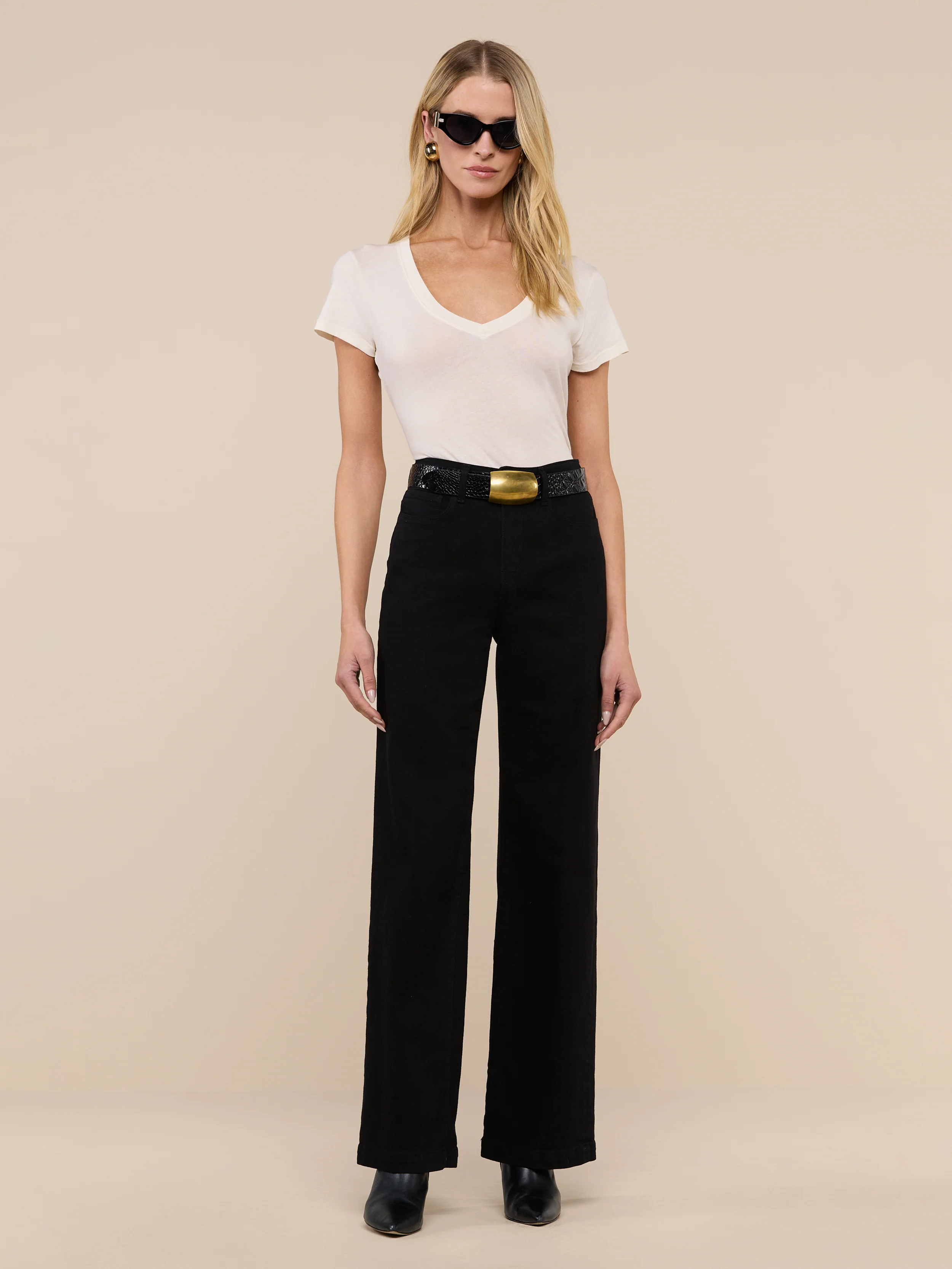 Becca Cotton V-Neck Tee - Image 4