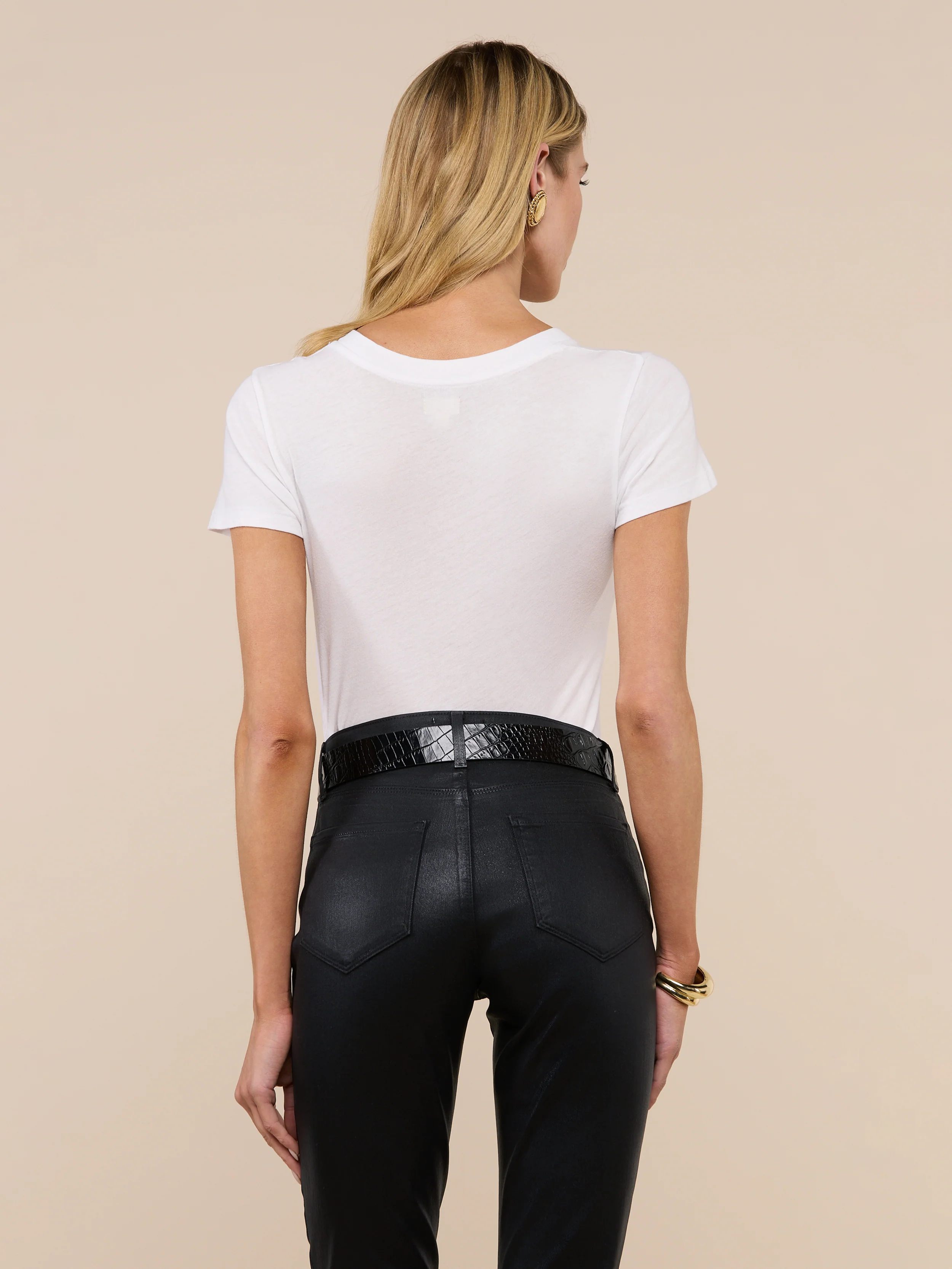 Becca Cotton V-Neck Tee - Image 5