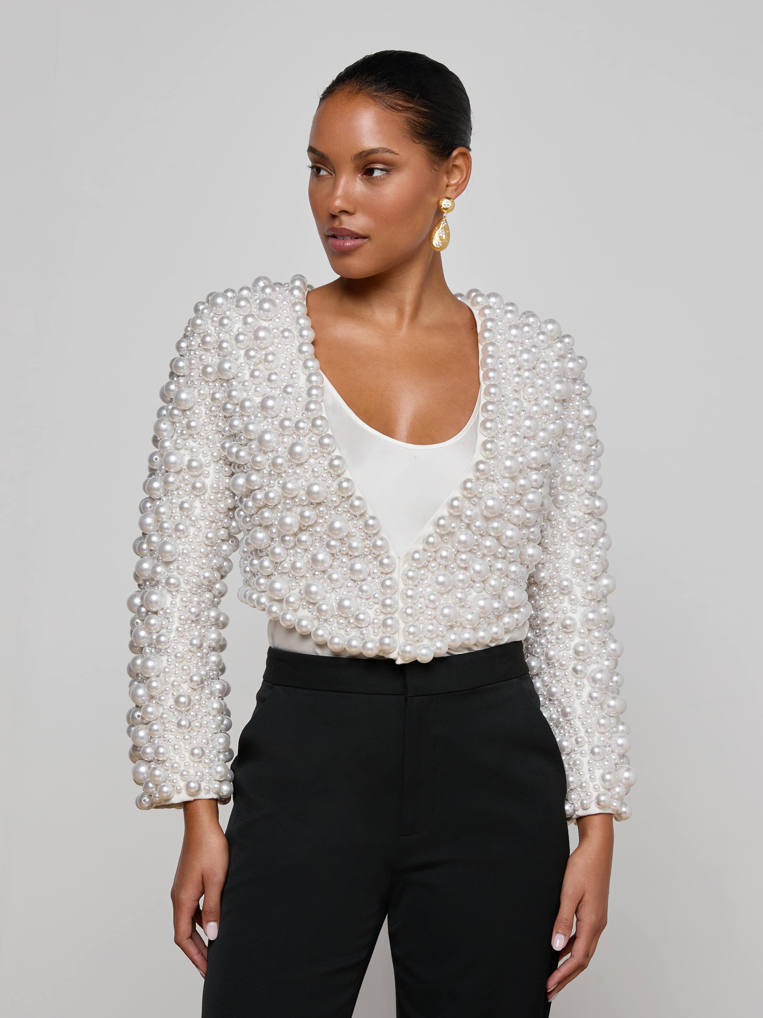 Belle Oversized Pearl Jacket - Image 2