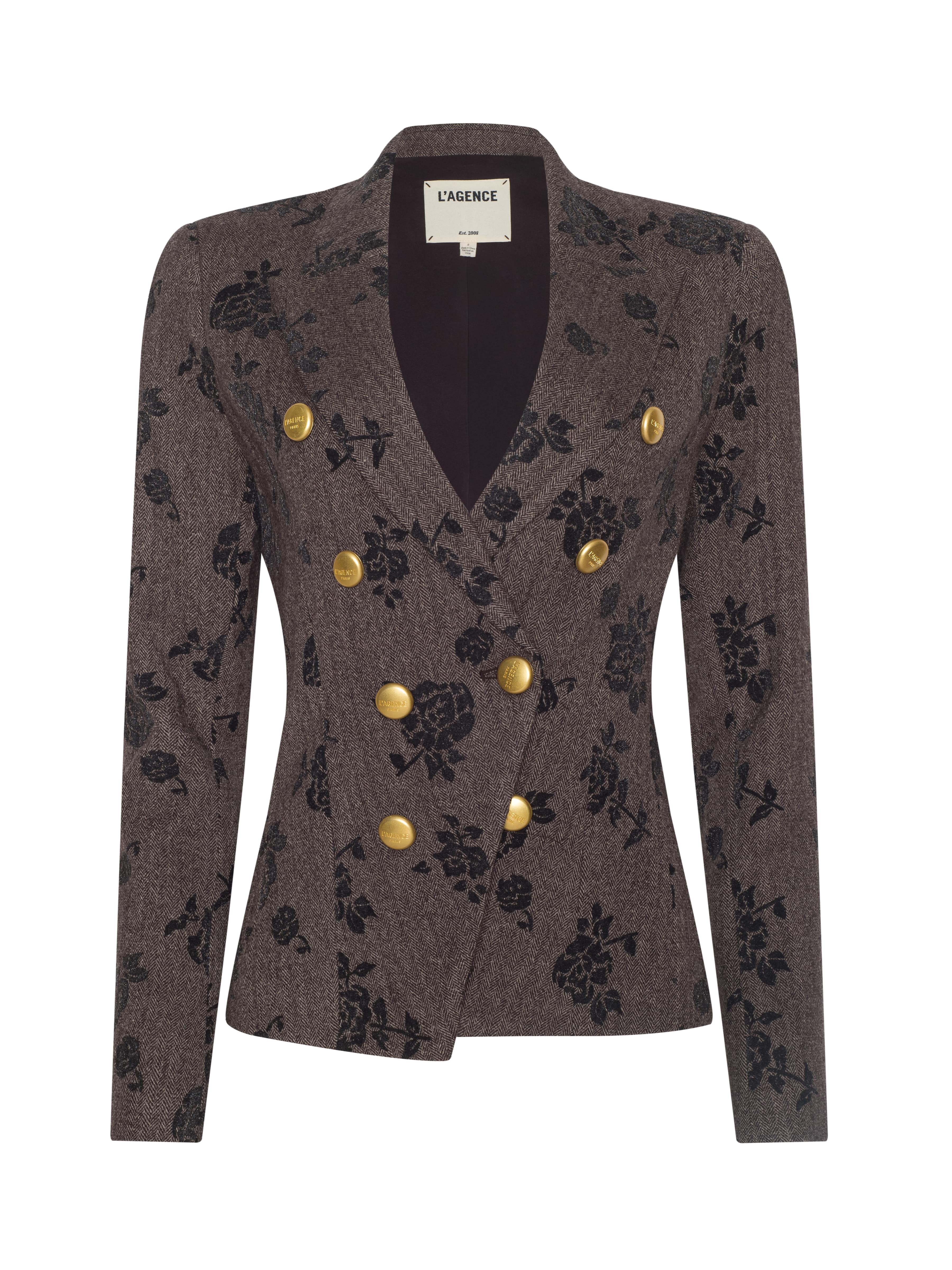 Bethany Flocked Herringbone Blazer - Image 8