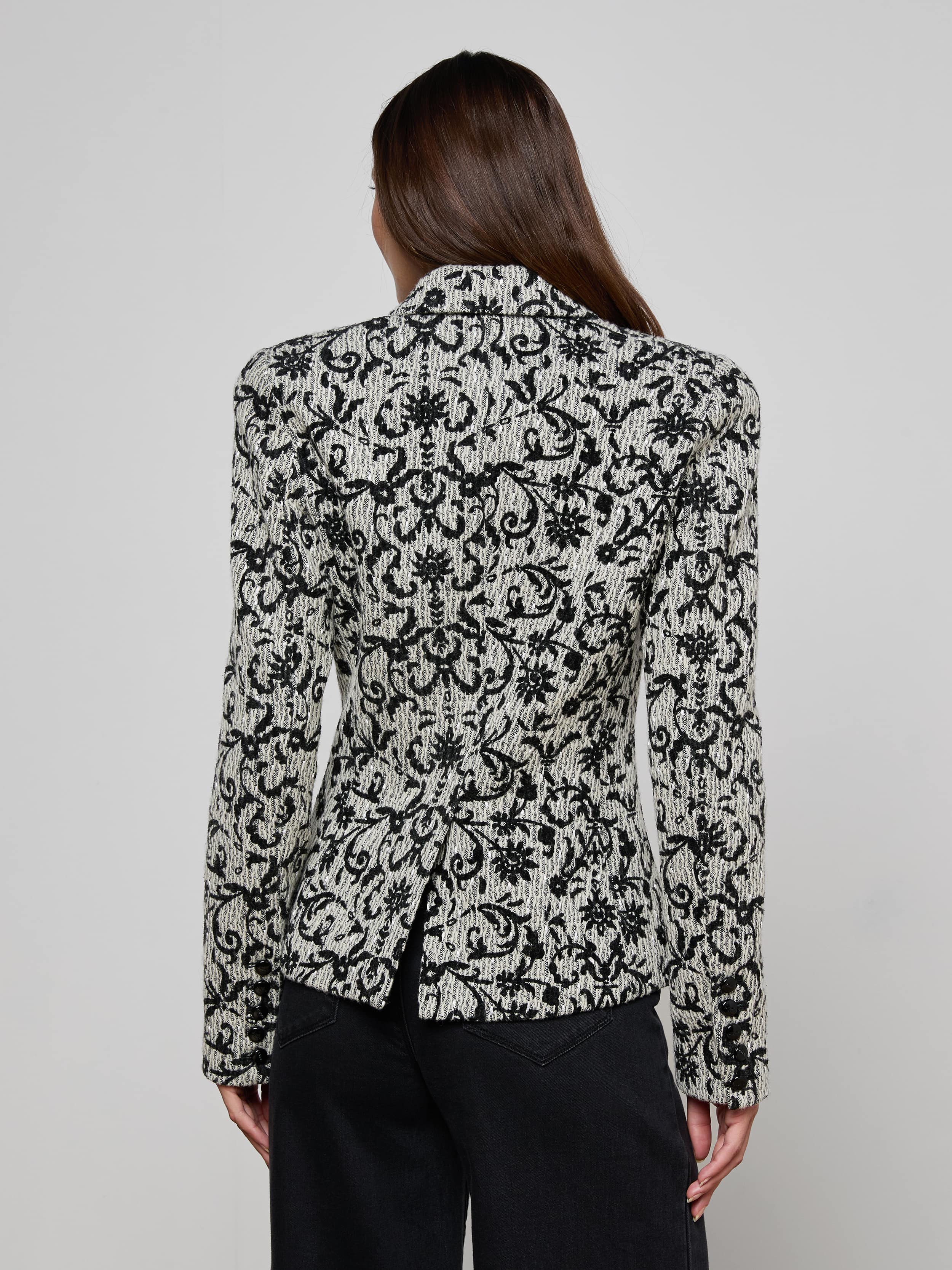 Bethany Flocked Tweed Blazer - Image 4