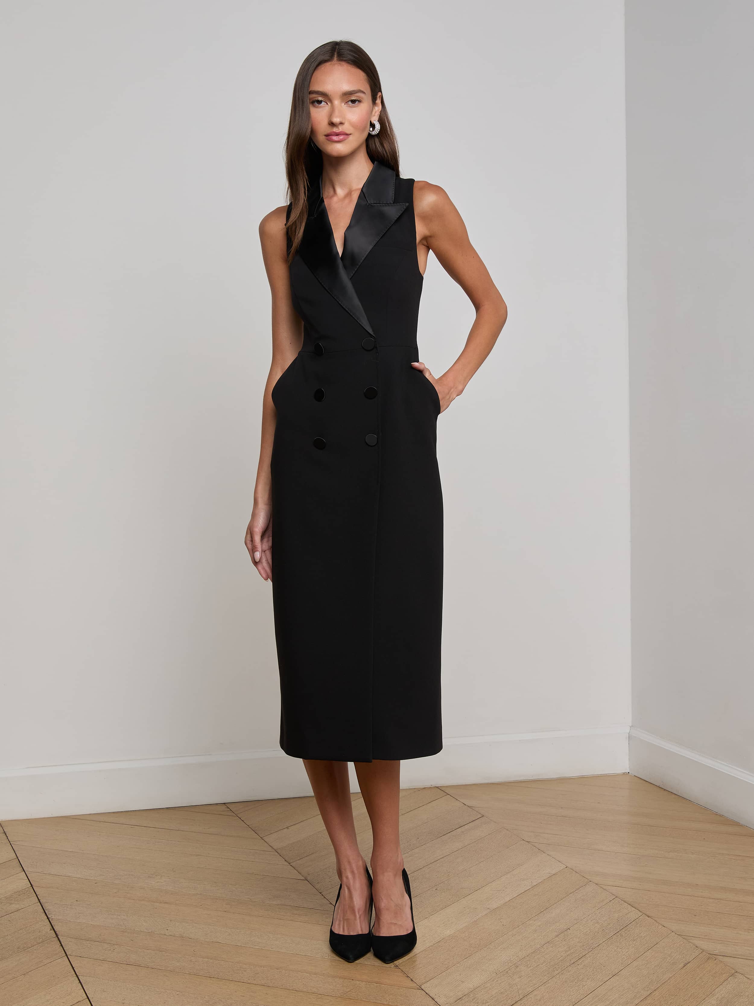 Catherine Tuxedo Midi Dress