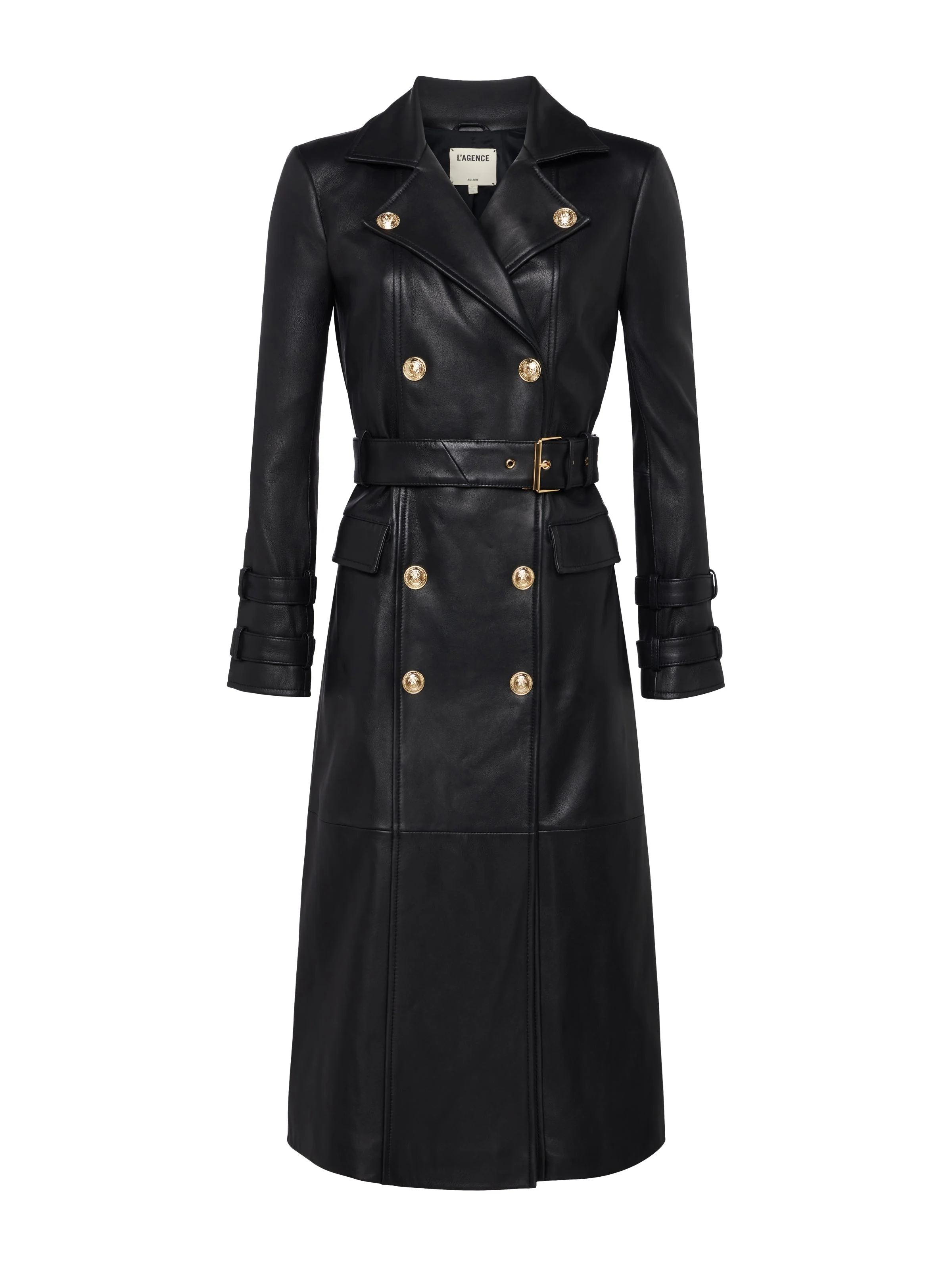 Celina Leather Trench Coat - Image 5