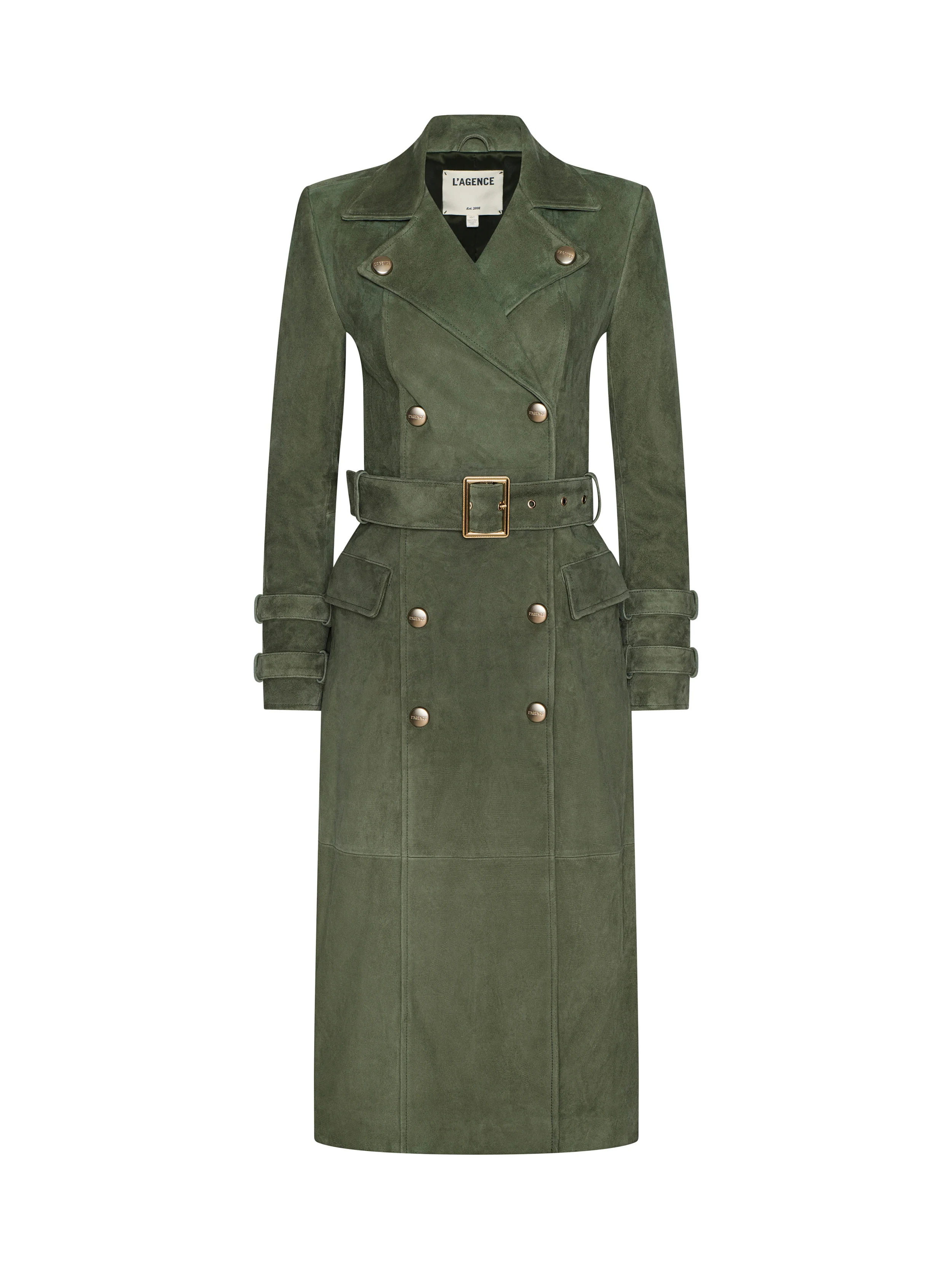 Celina Suede Trench Coat - Image 8