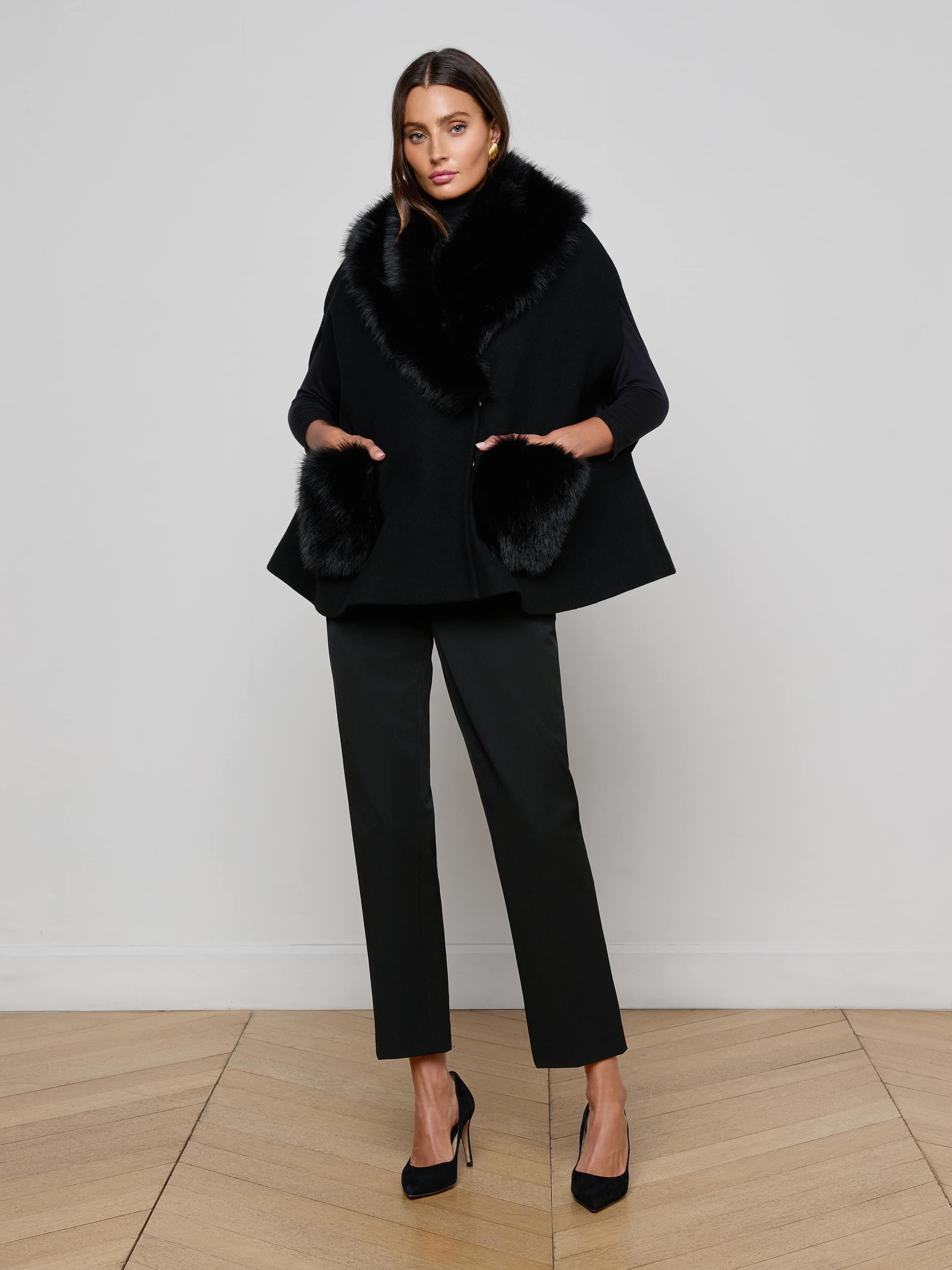 Chana Faux Fur Cape - Image 3