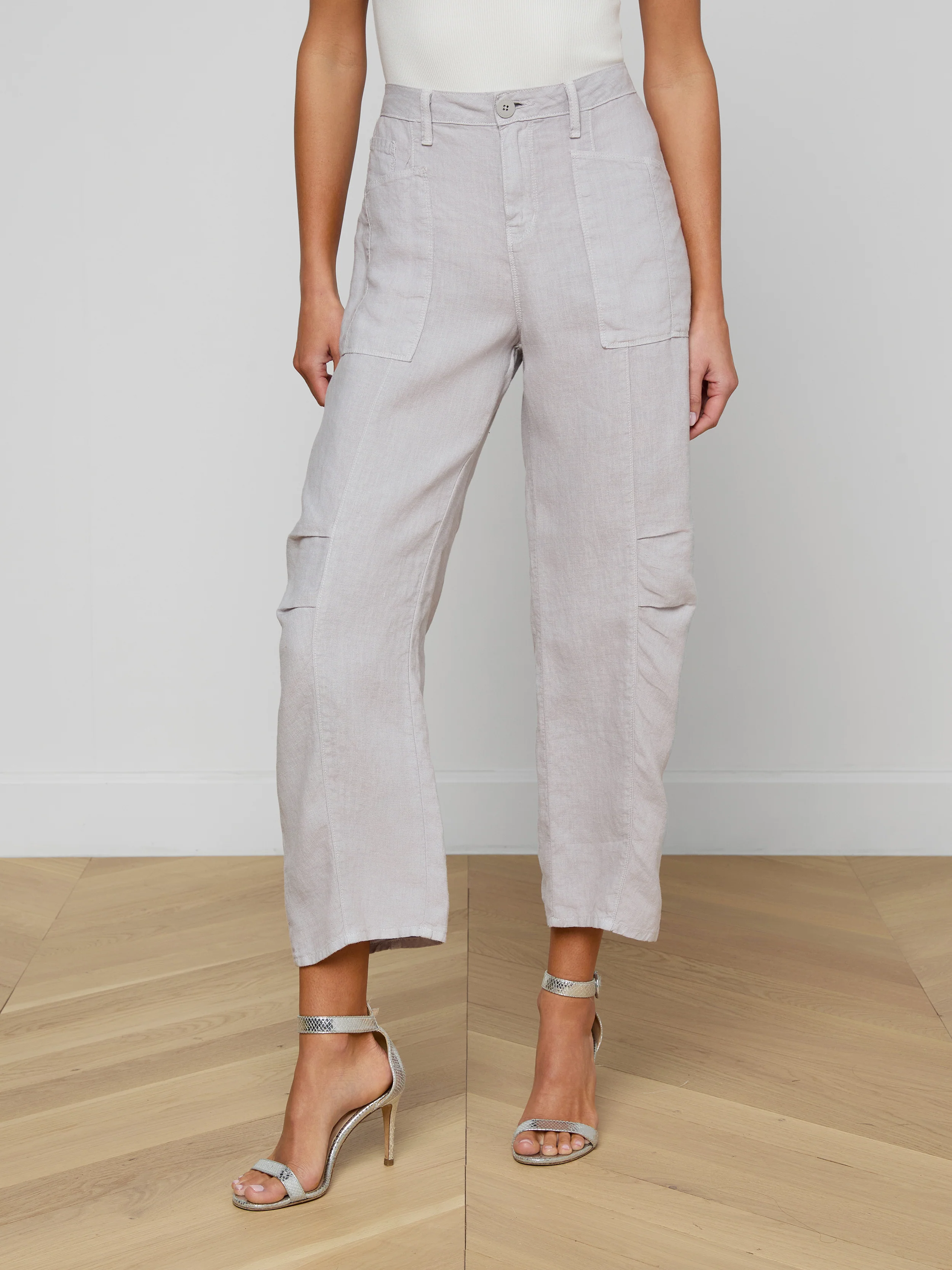 Cody Cropped Linen Pant - Image 3