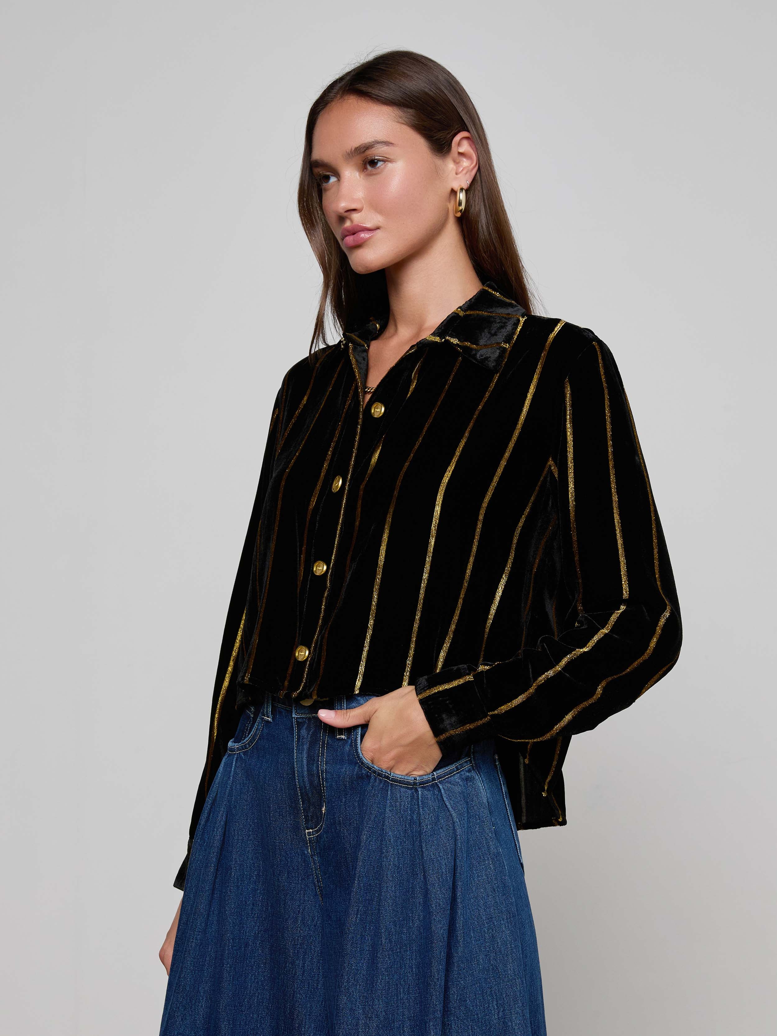 Cosette Velvet Shirt - Image 2