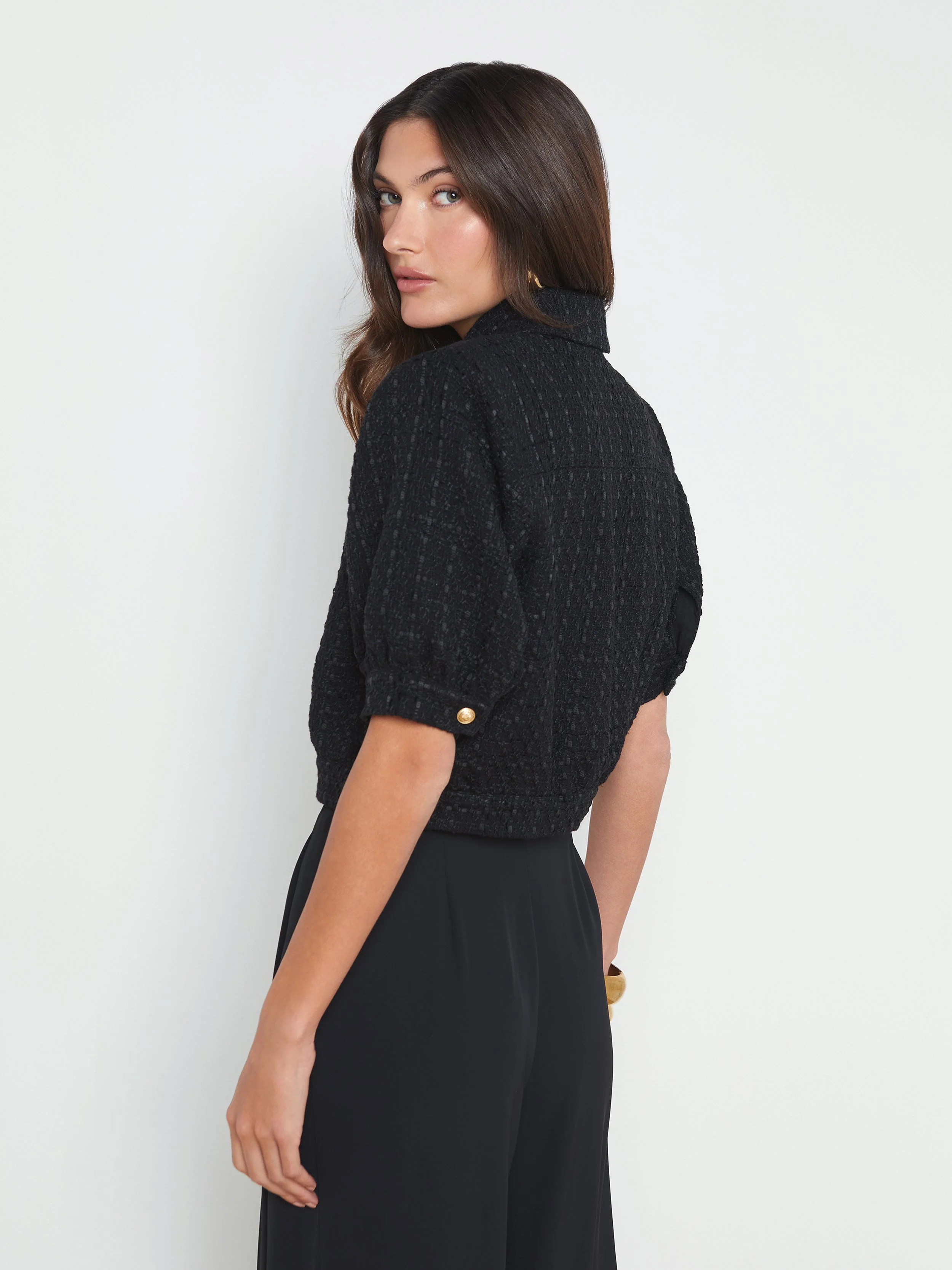 Cove Cropped Tweed Jacket - Image 4
