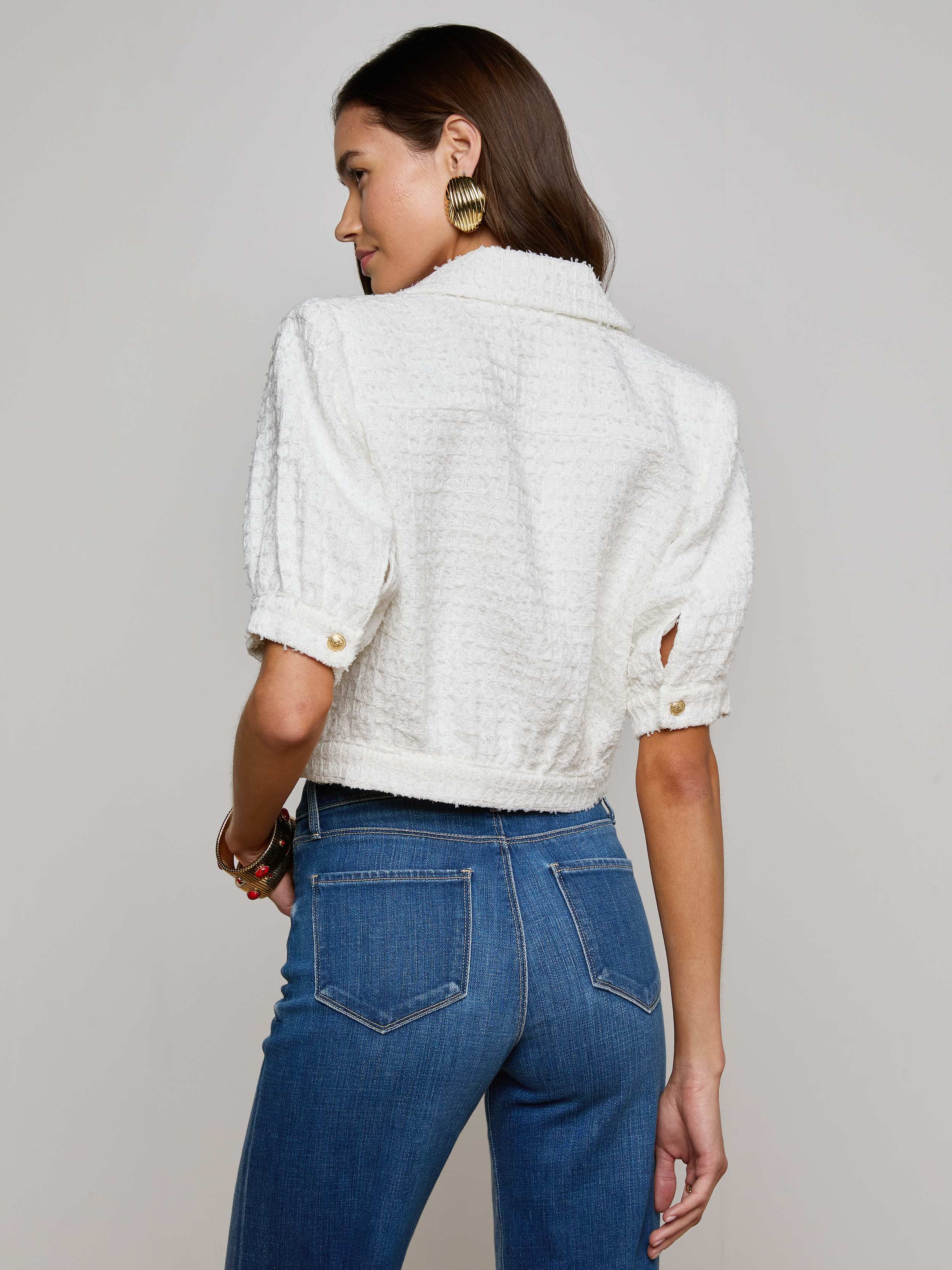 Cove Cropped Tweed Jacket - Image 3