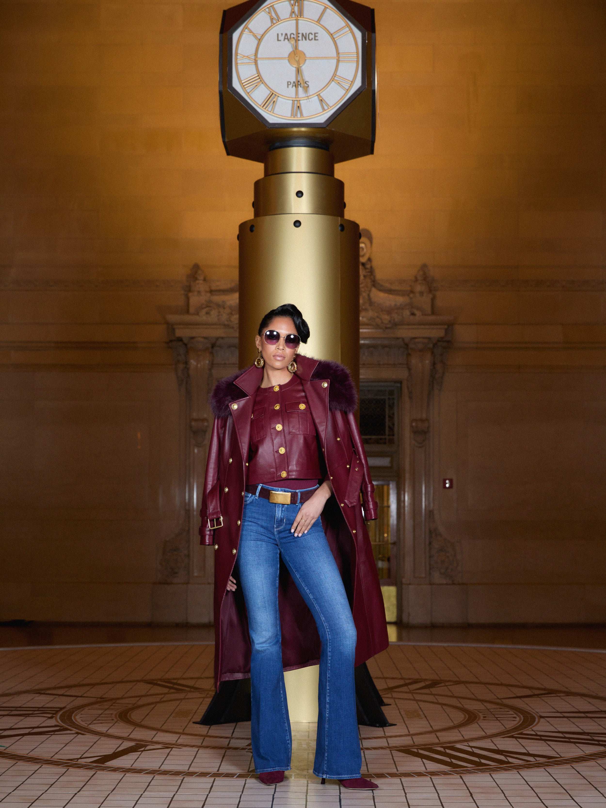 Deidra Cropped Leather Jacket - Image 5