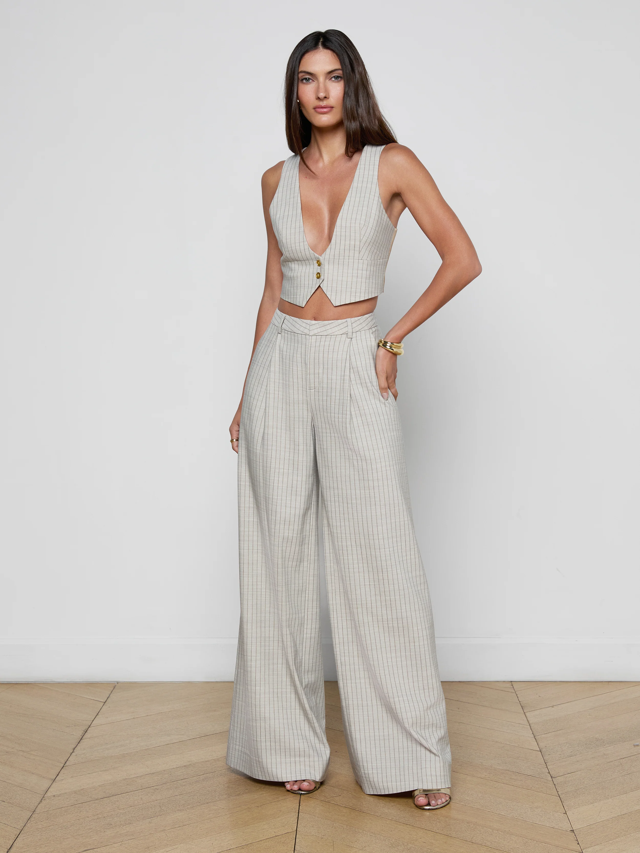 Devony Pinstriped Vest - Image 3