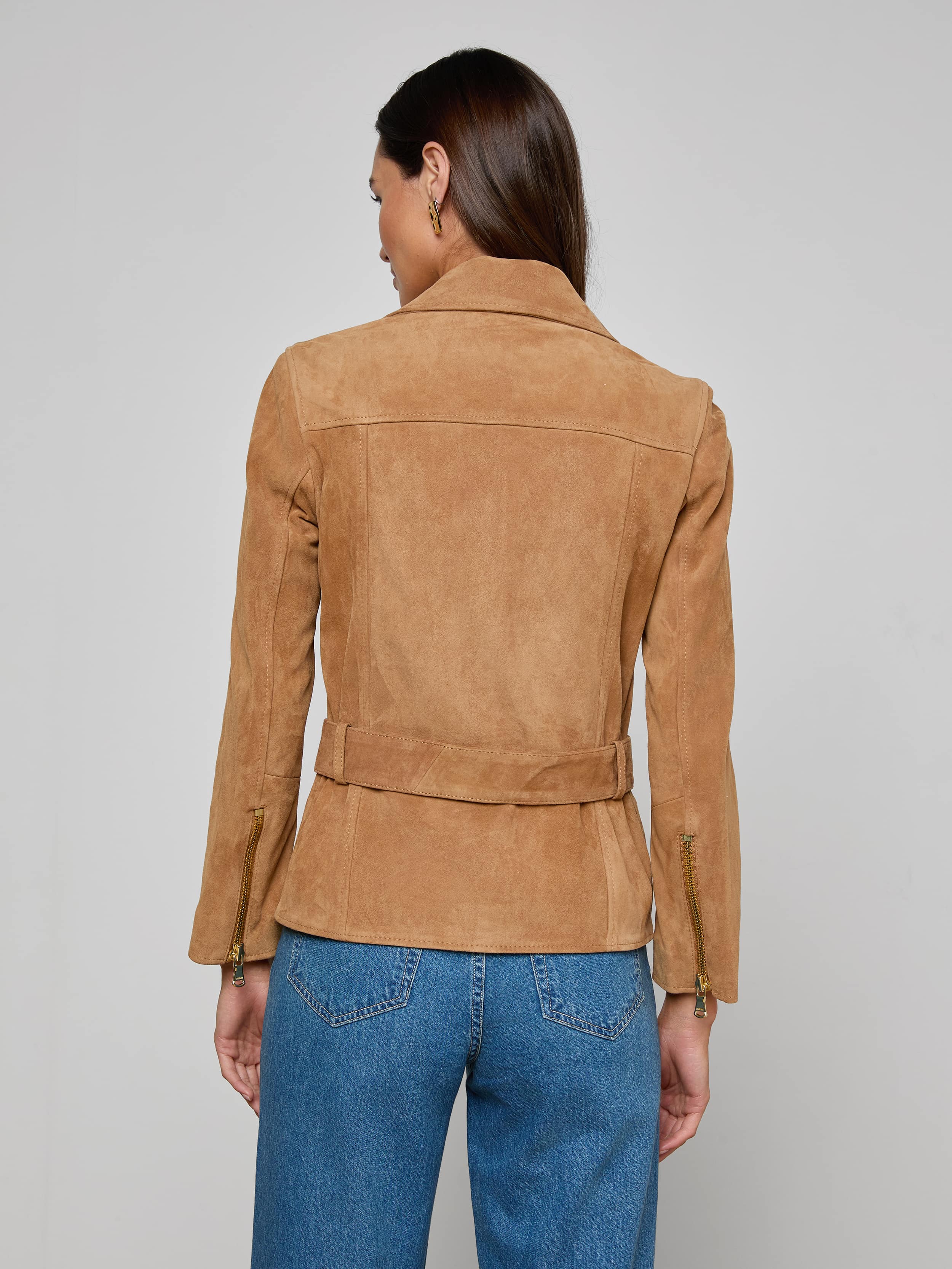 Dinah Suede Biker Jacket - Image 5