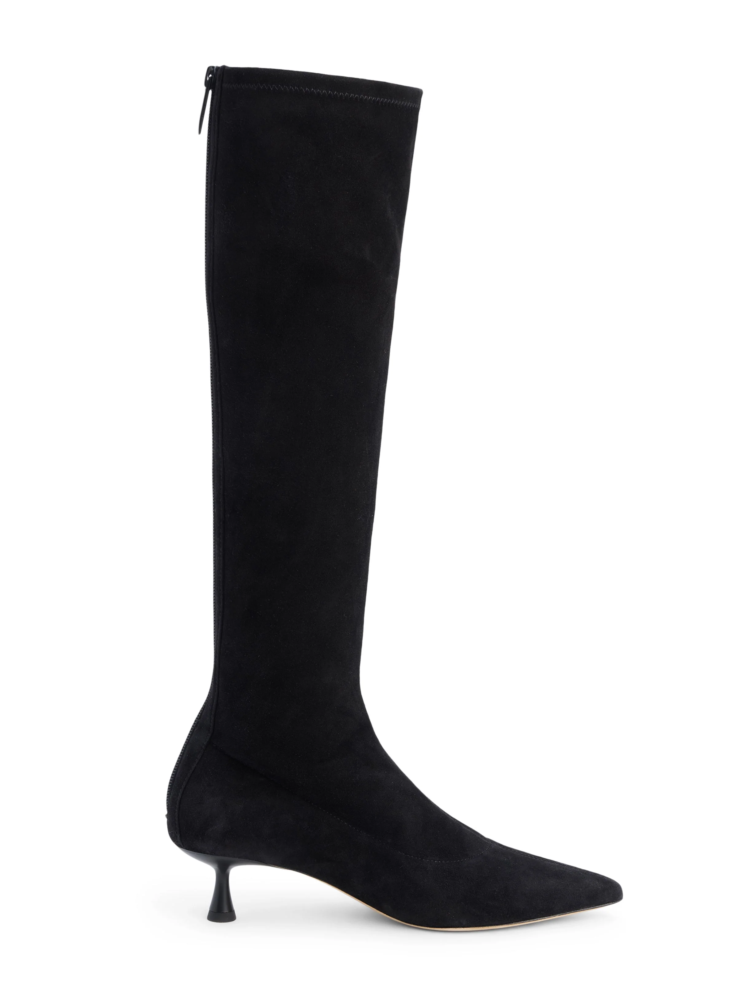 Emilie Suede Kitten-Heel Boot
