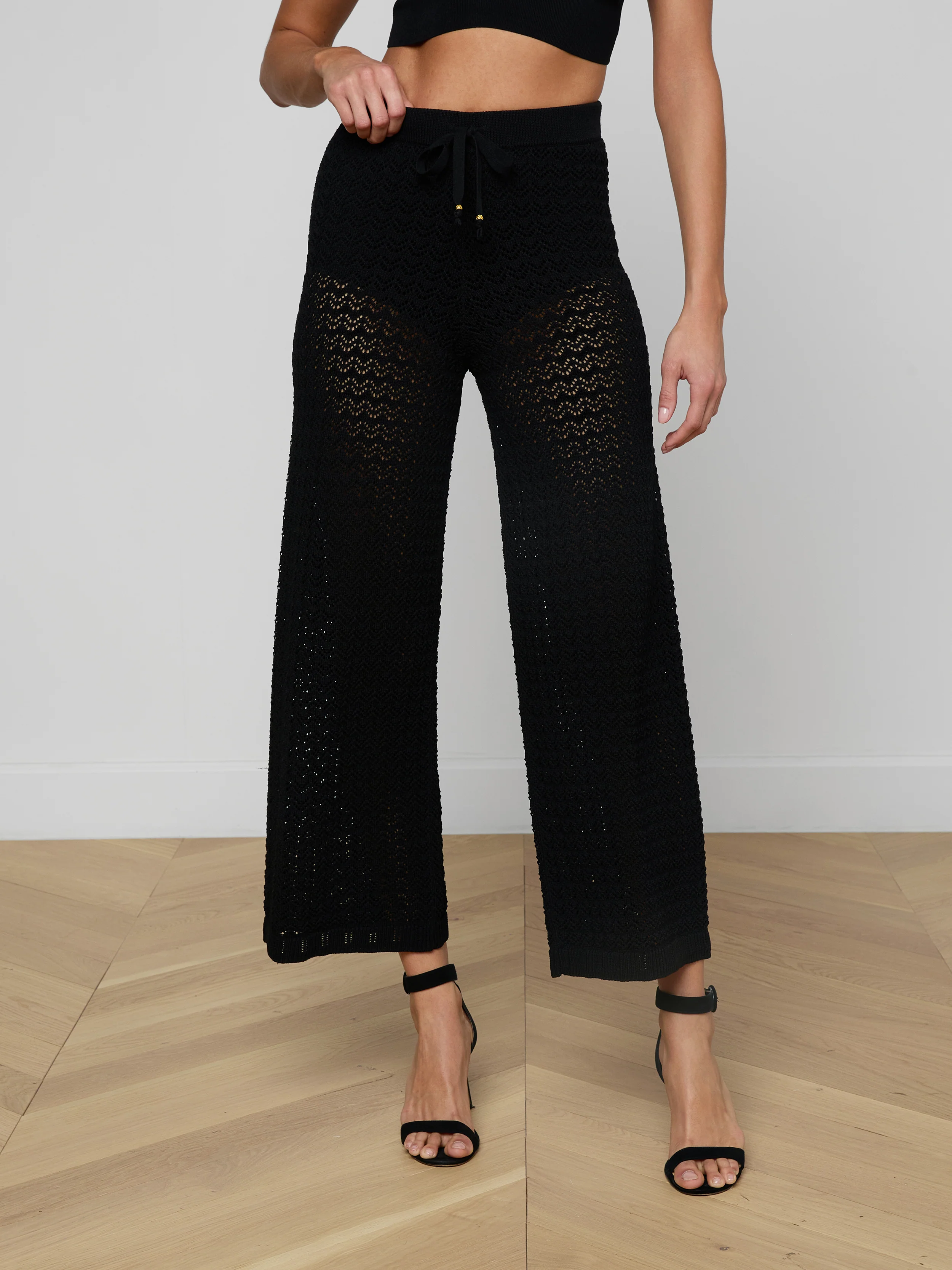 Gaelle Pointelle Knit Pant - Image 2