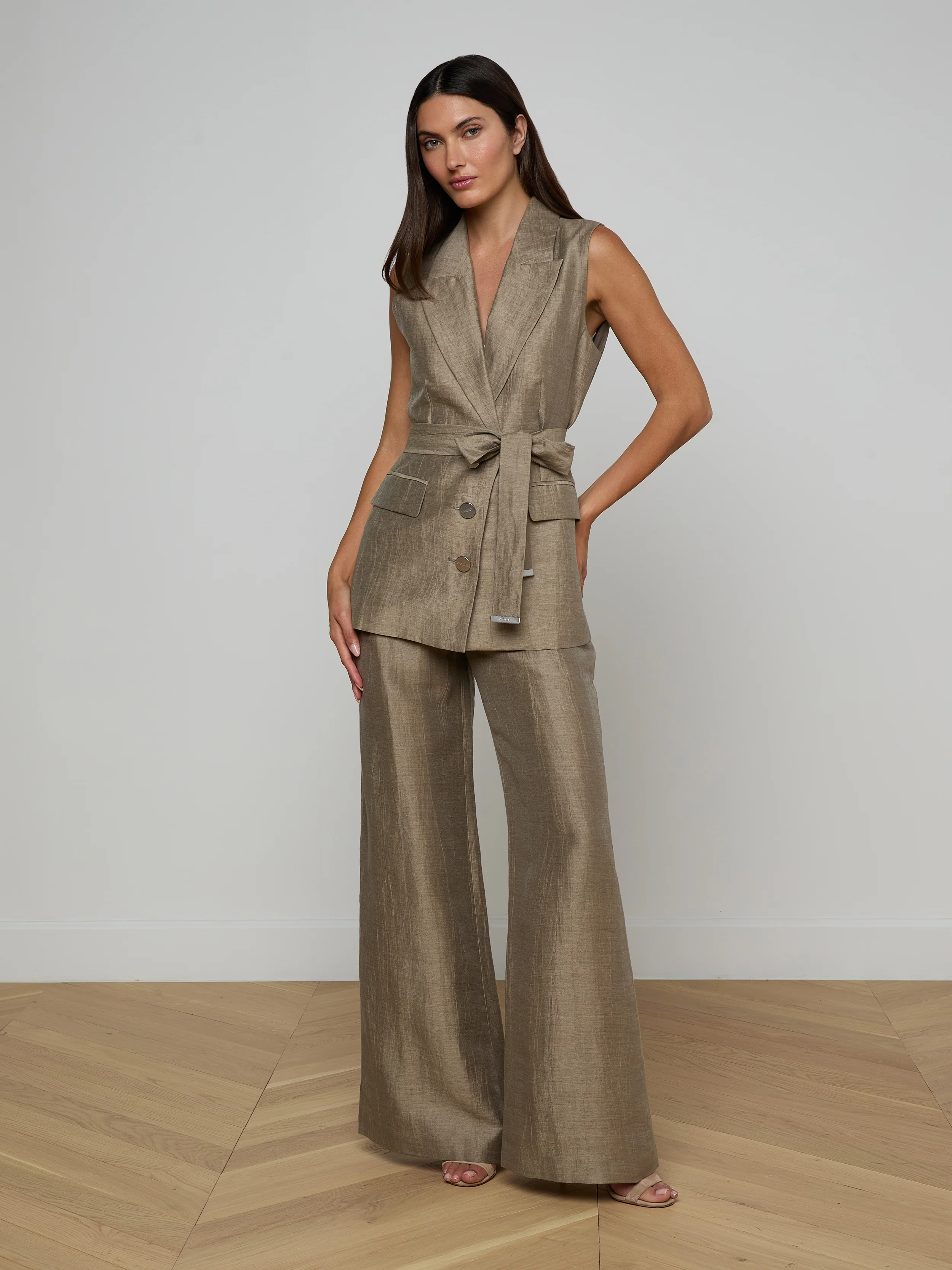 Harper Linen-Blend Vest - Image 4