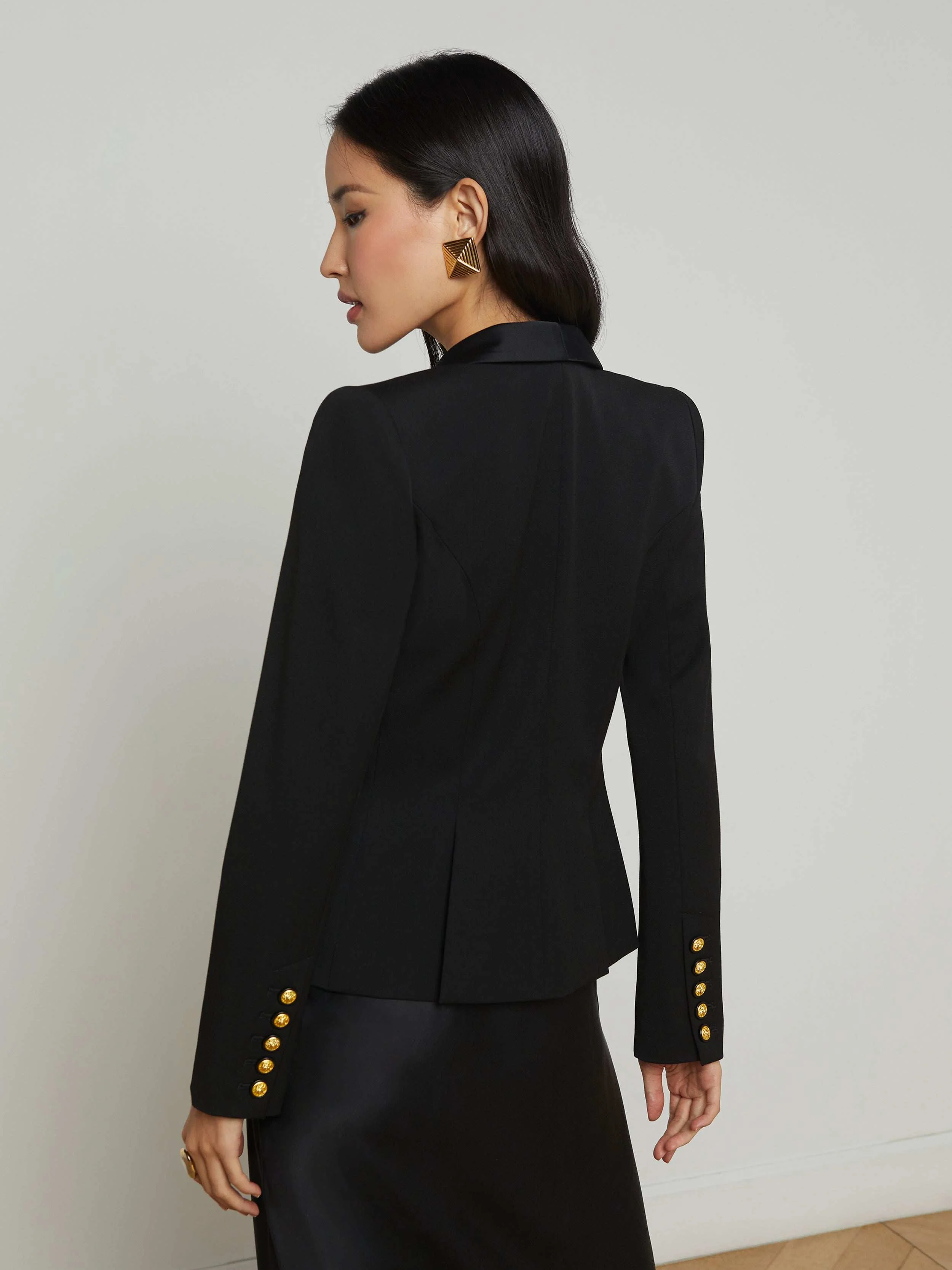 Imogen Satin Lapel Blazer - Image 5
