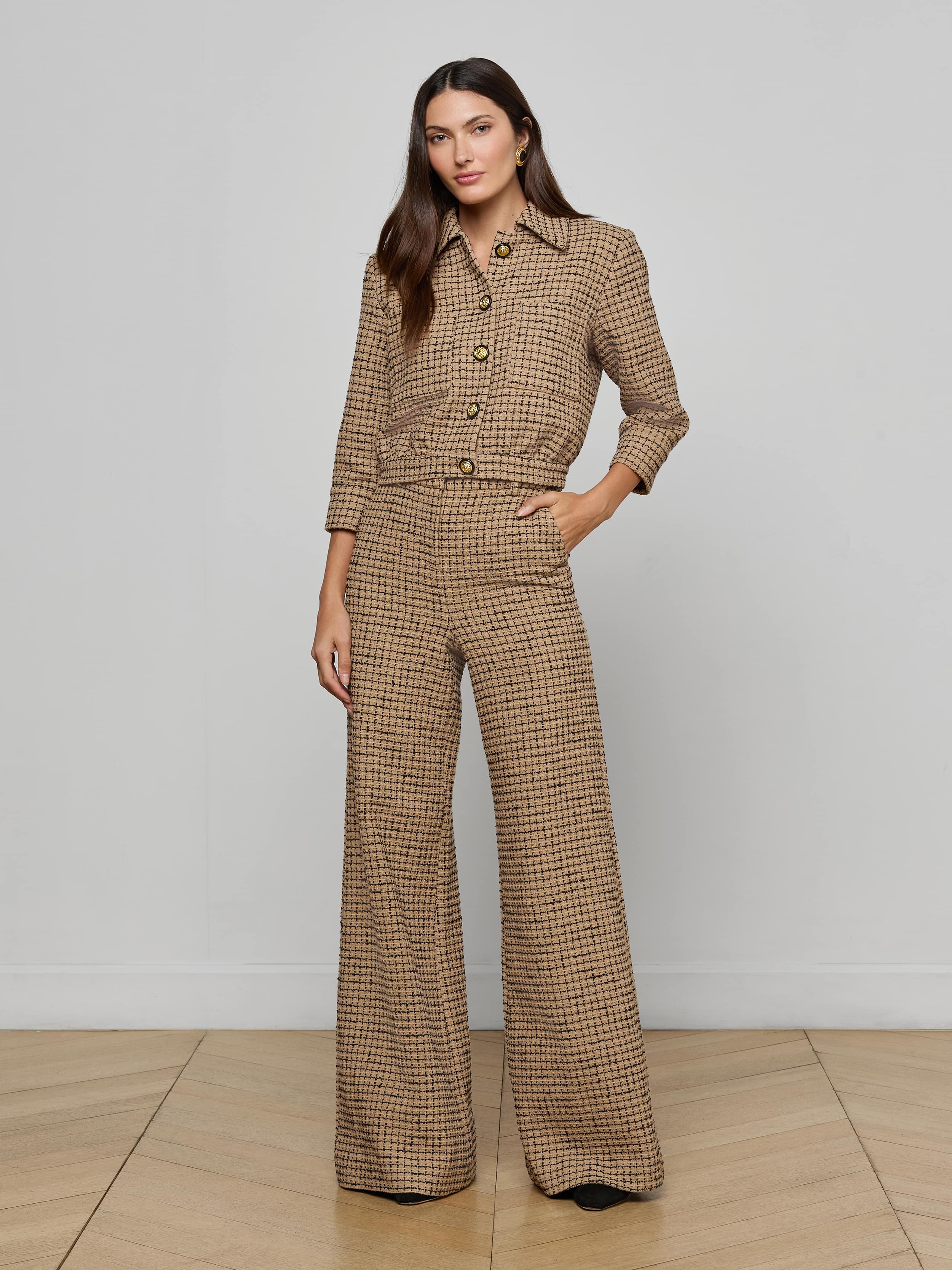 Jia Cropped Tweed Jacket - Image 4