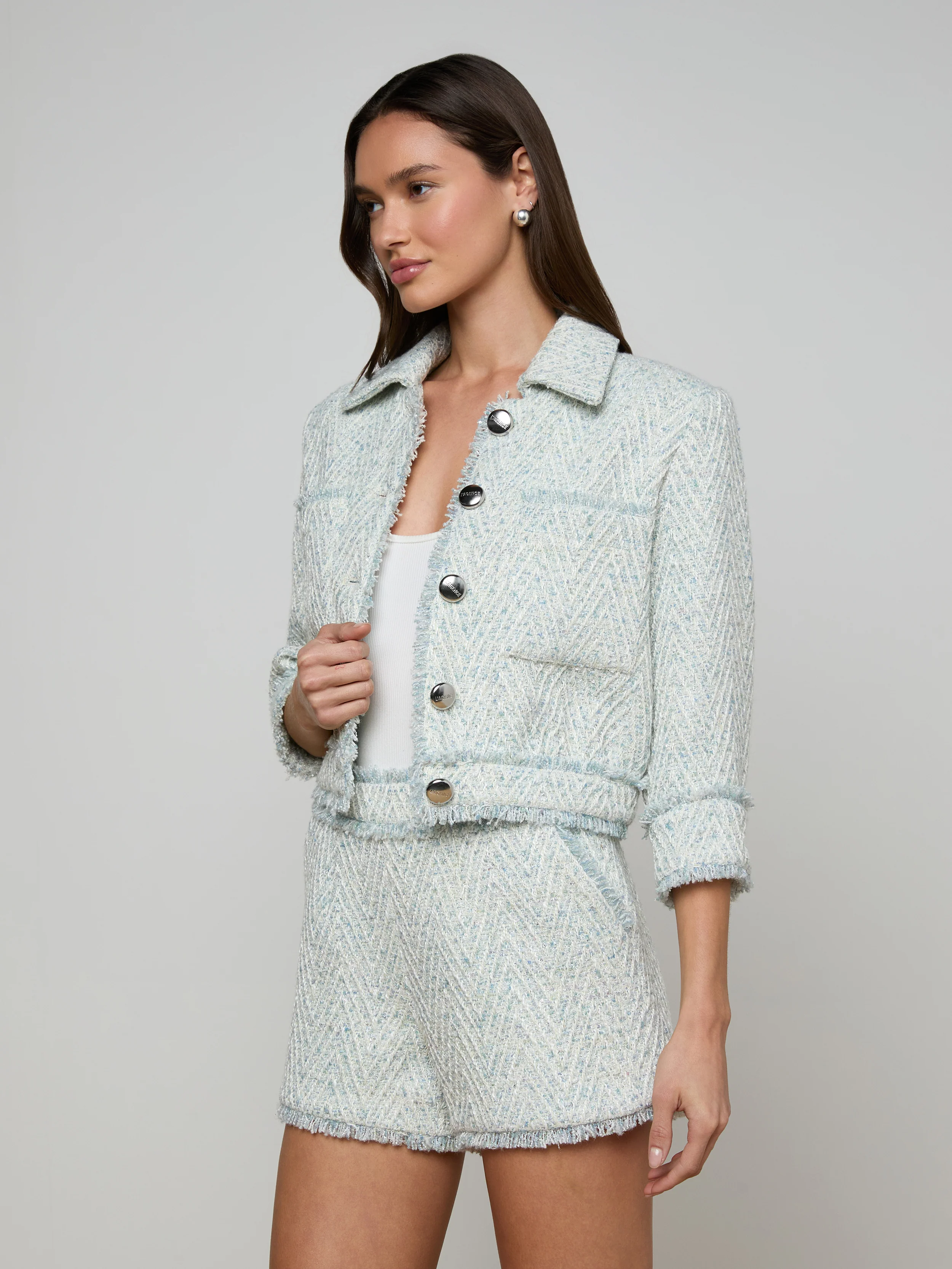 Jia Fringed Tweed Jacket - Image 3