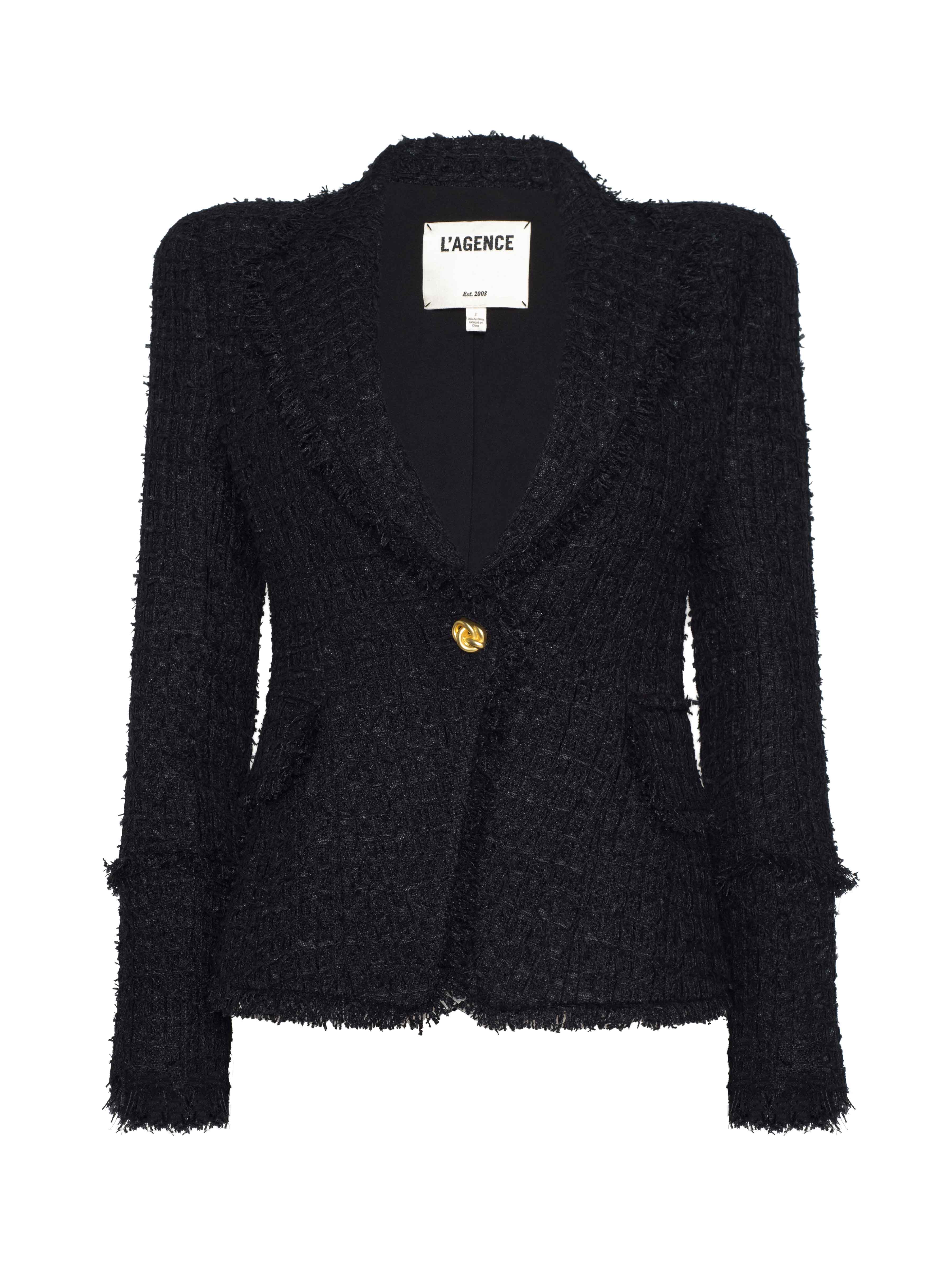 Kaisley Frayed Trim Blazer - Image 6