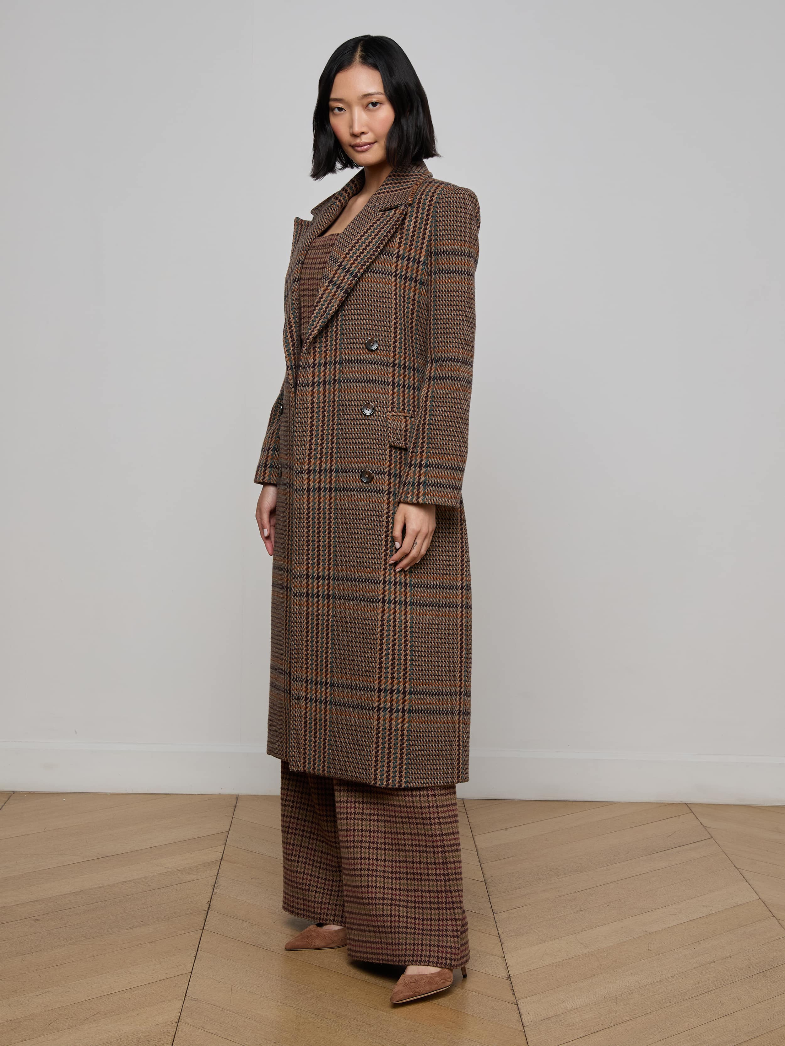 Kolina Plaid Long Coat - Image 3