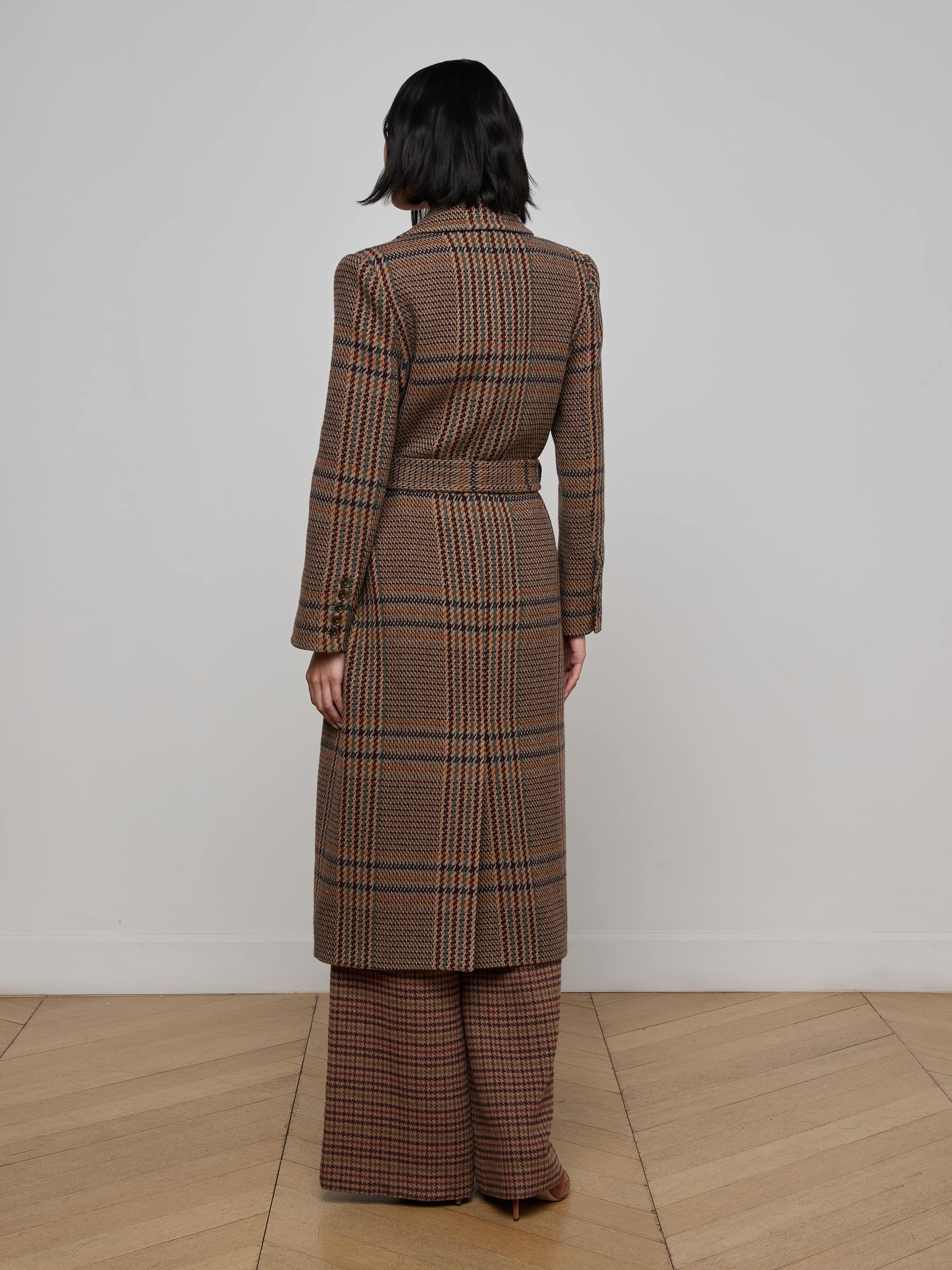 Kolina Plaid Long Coat - Image 4