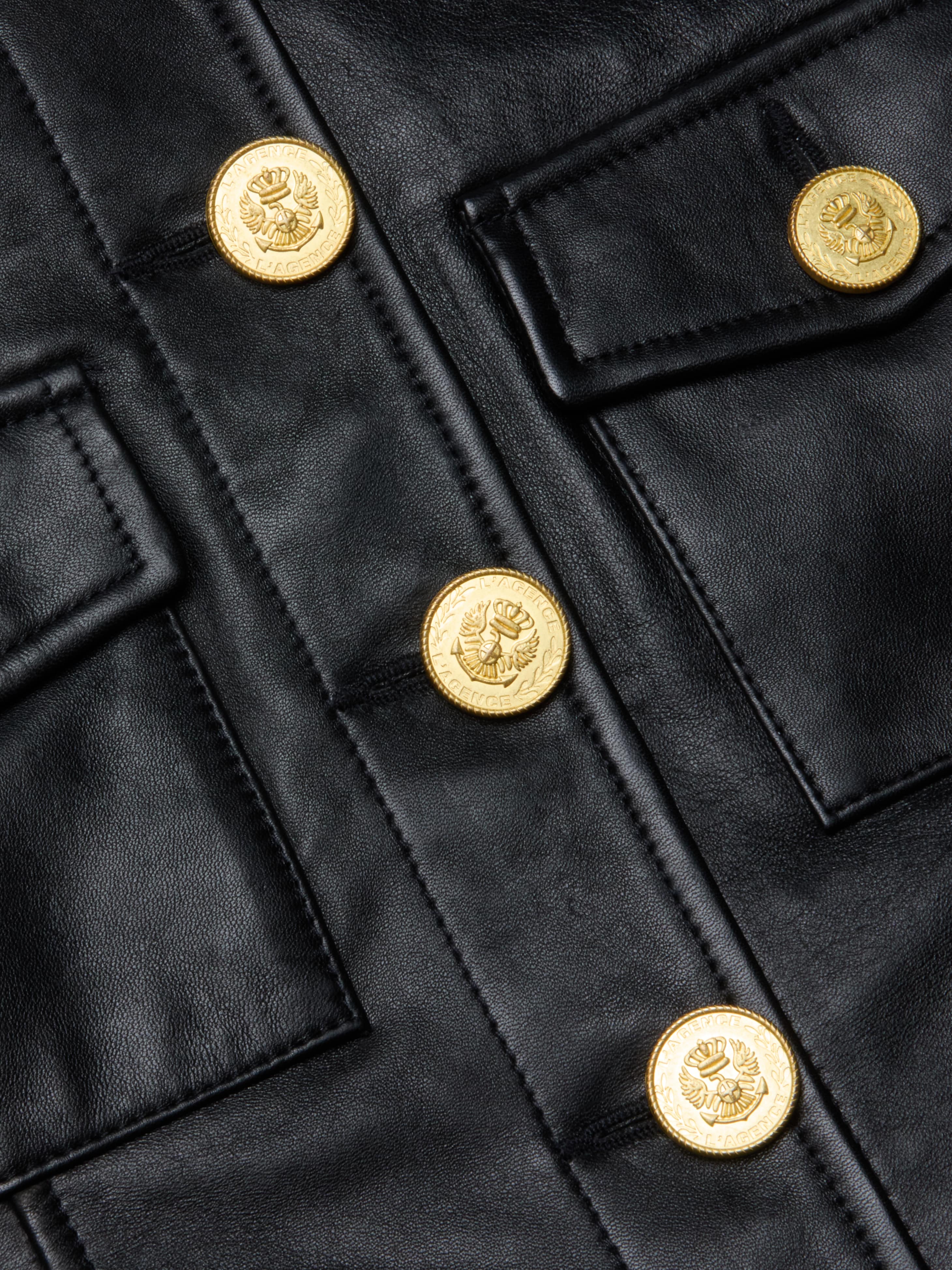 Kumi Cropped Leather Jacket - Image 7