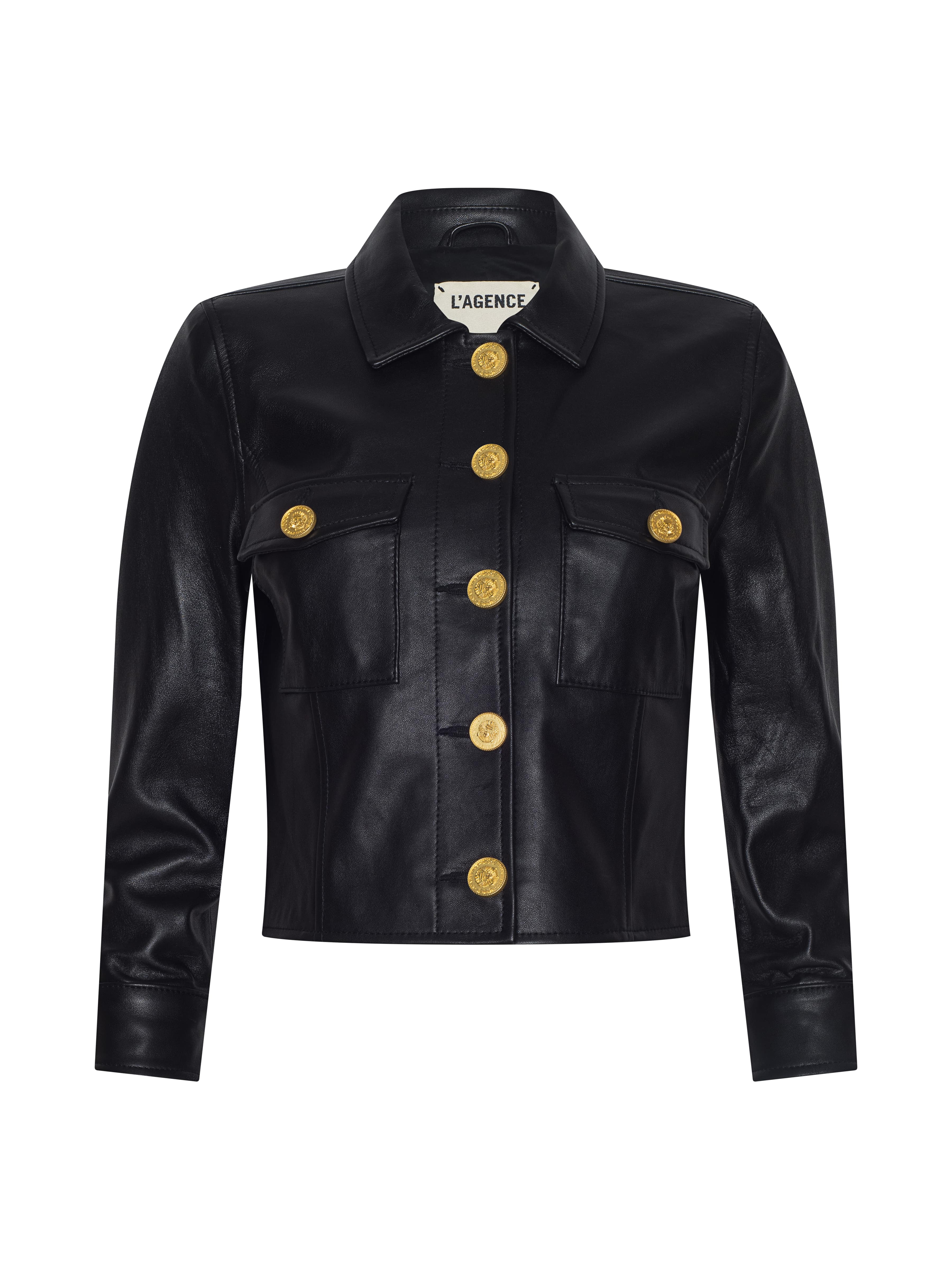 Kumi Cropped Leather Jacket - Image 8