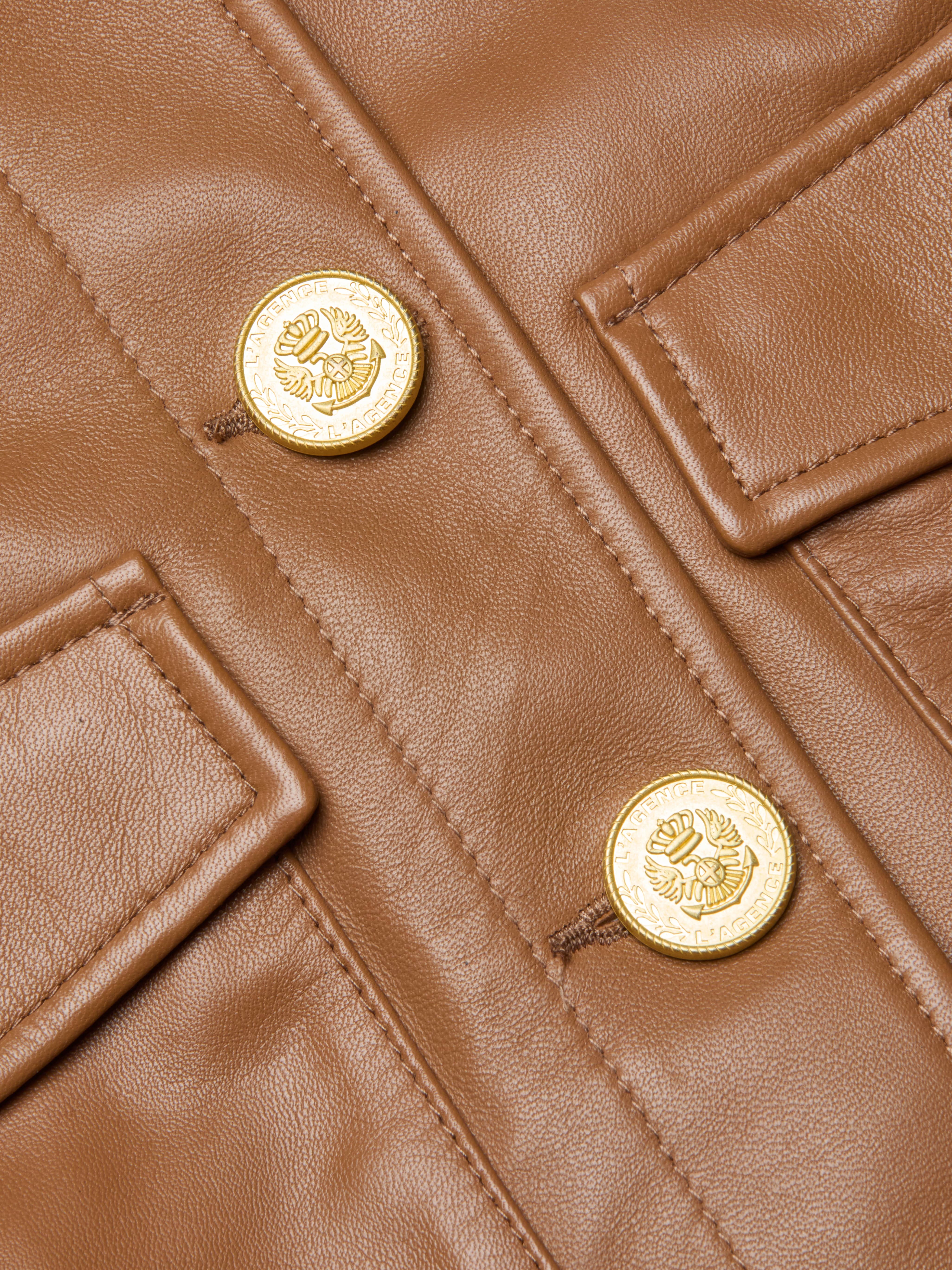 Kumi Cropped Leather Jacket - Image 6