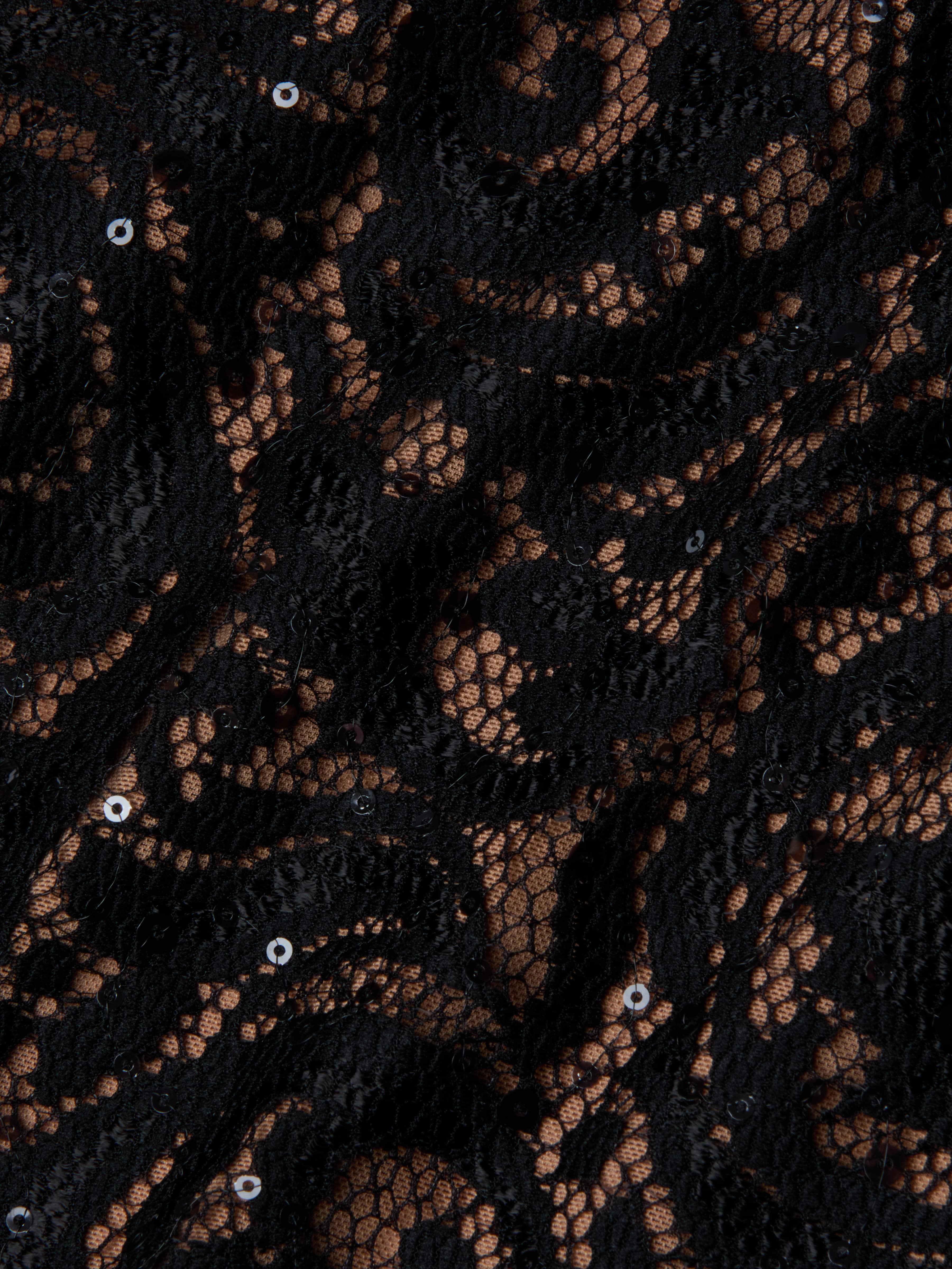 Lindsay Sequined Lace Dress - Image 6