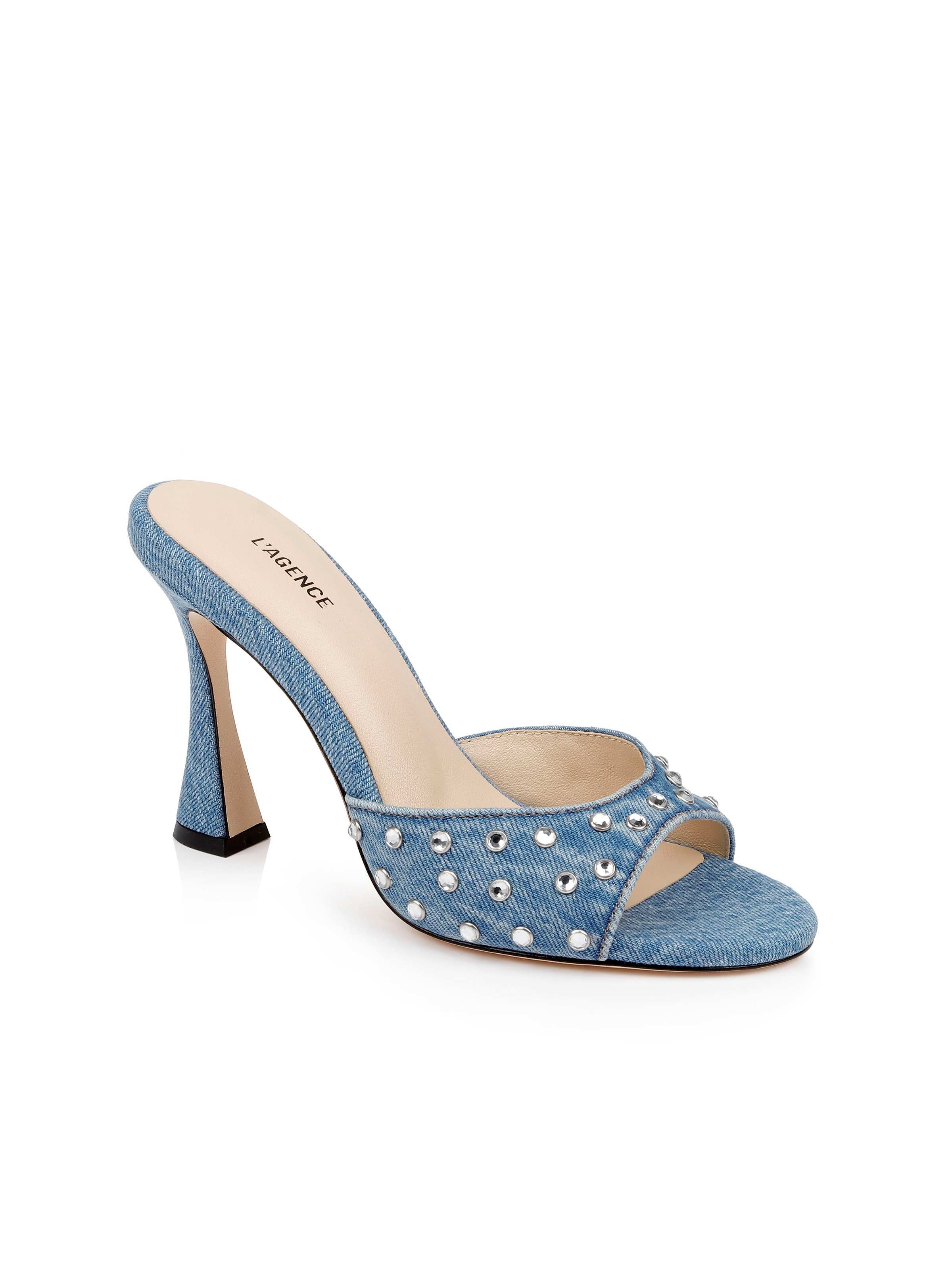 Lucienne Embellished Denim Mule - Image 2