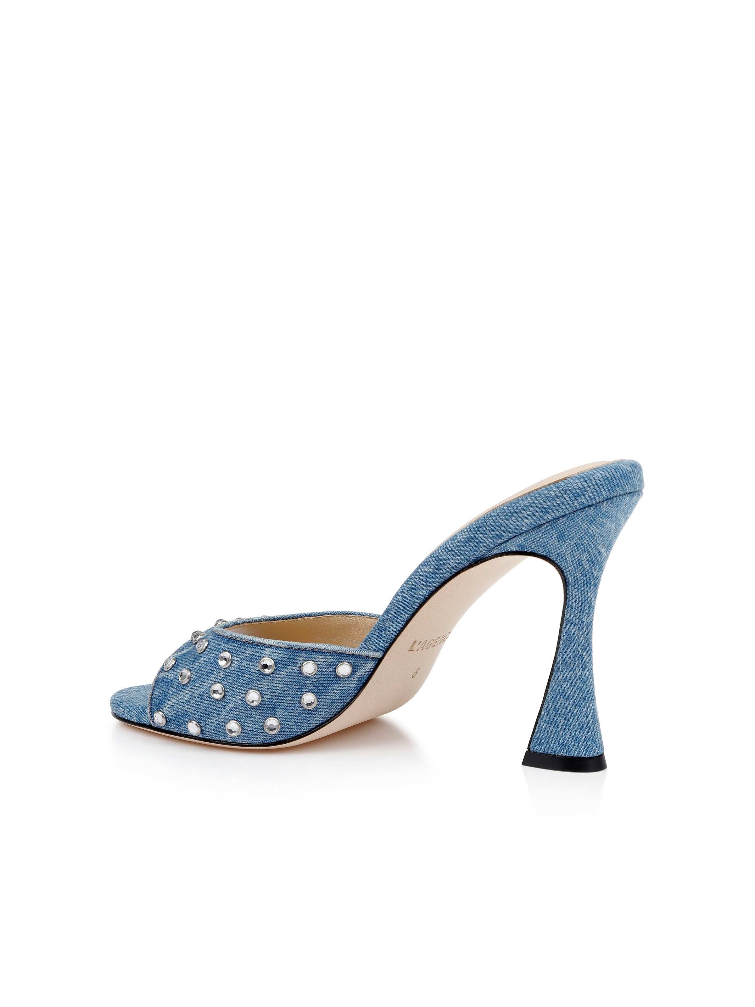 Lucienne Embellished Denim Mule - Image 3