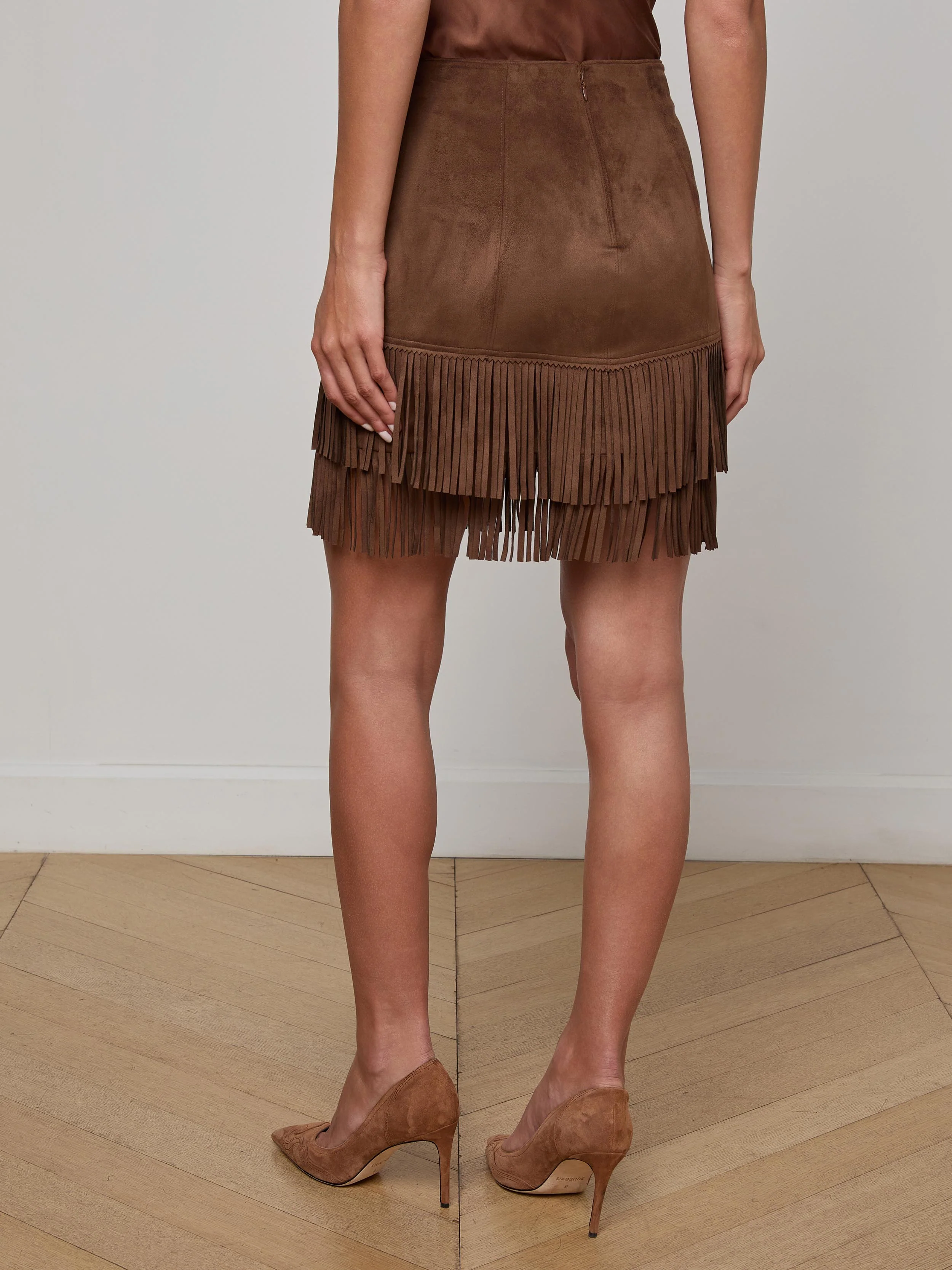 Lyle Vegan Suede Mini Skirt - Image 4