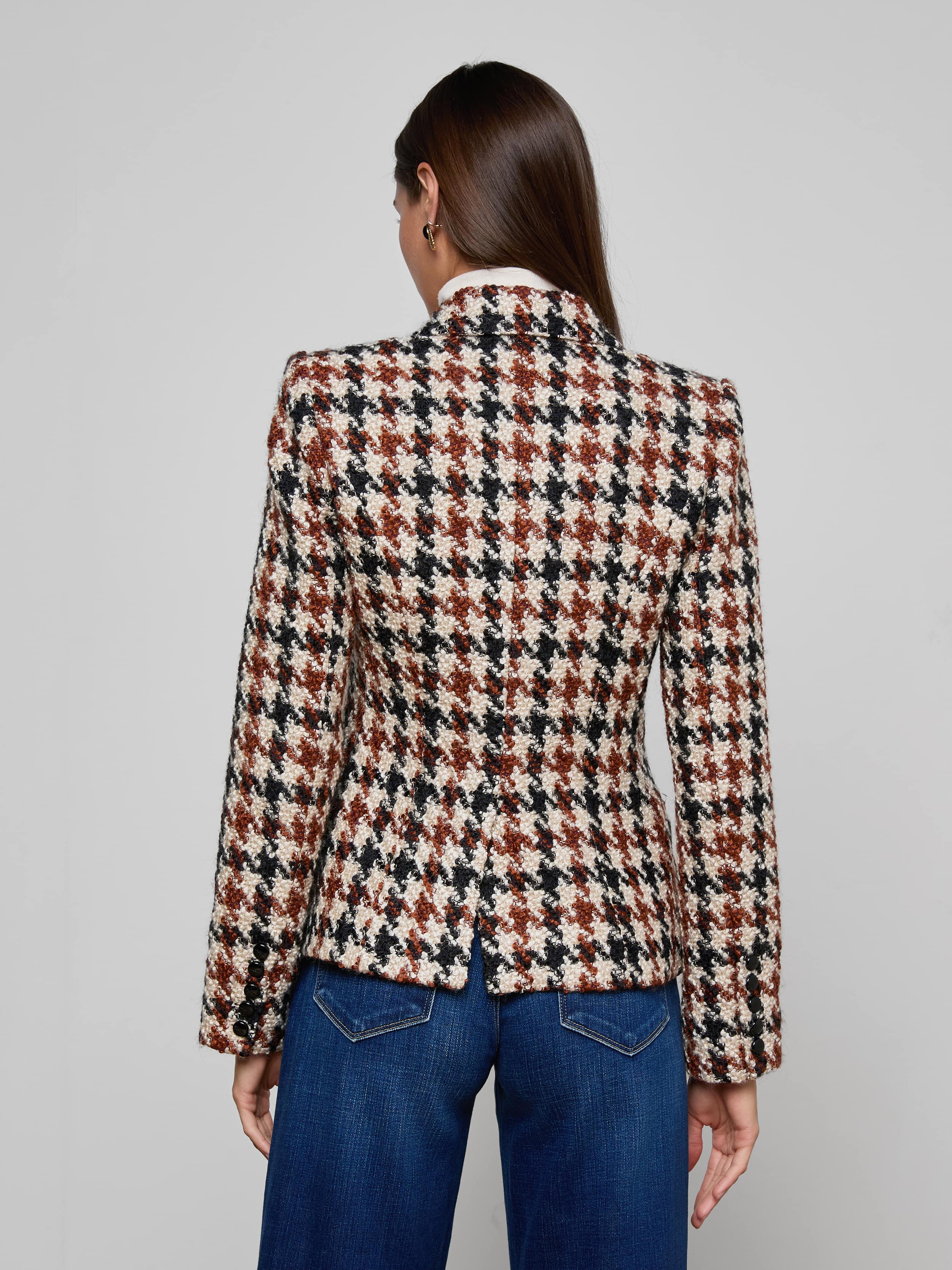 Marie Houndstooth Tweed Blazer - Image 5