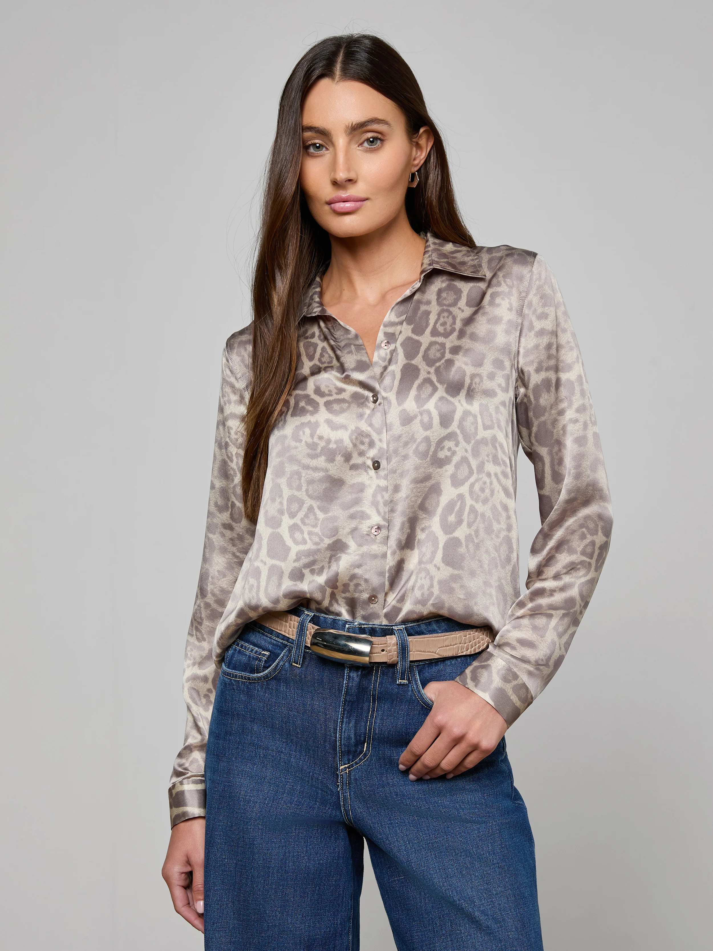 Marlowe Croc-Embossed Leather Belt - Image 2