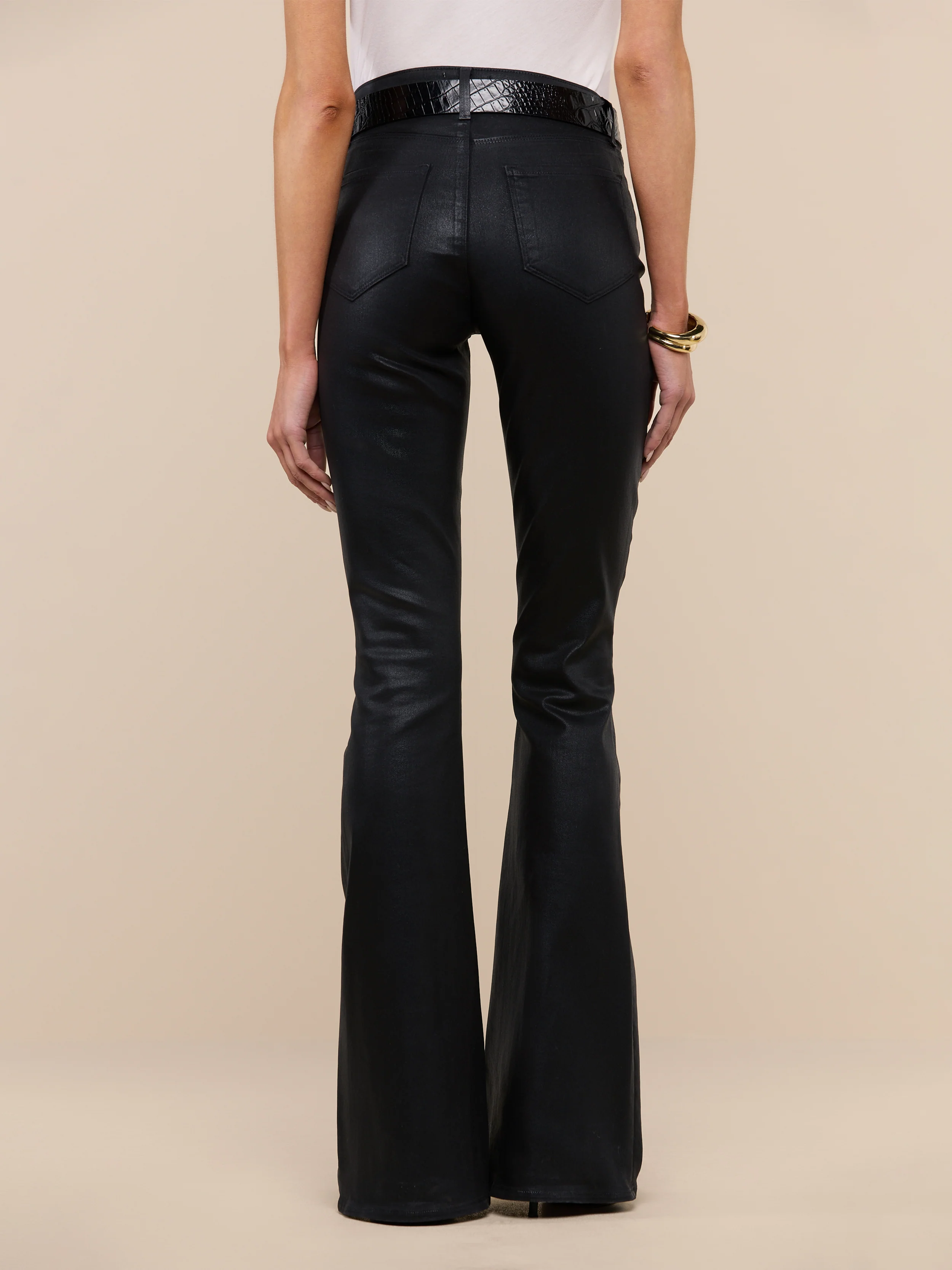 Marty Coated Flare Jean - Image 5