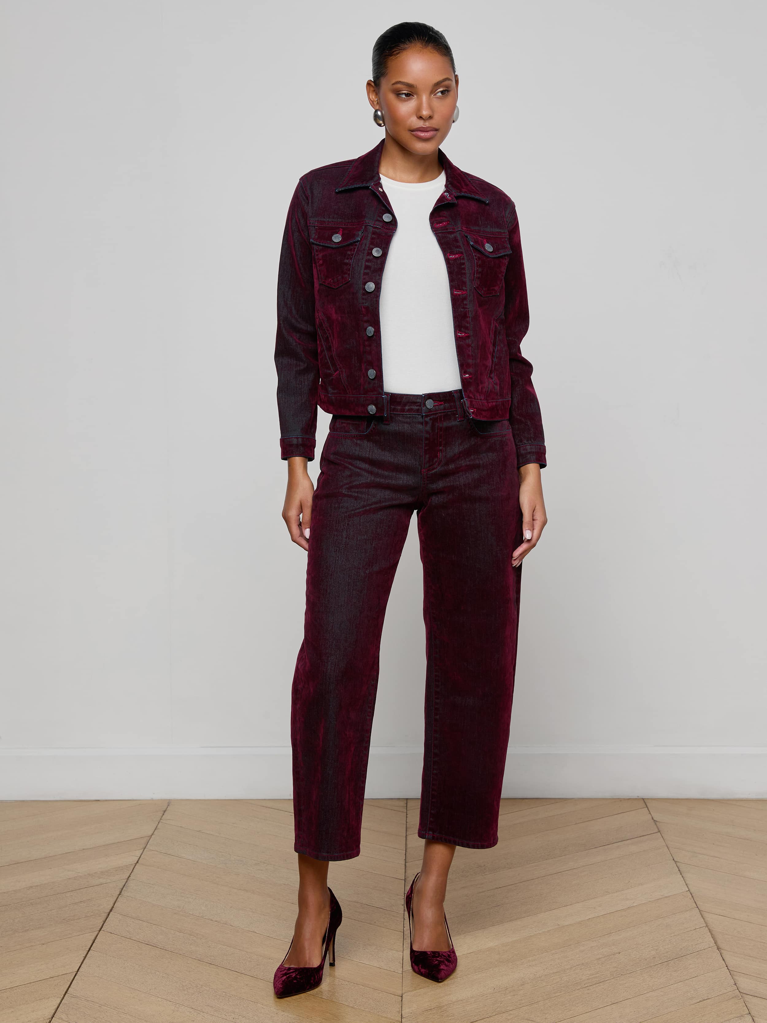Maven Flocked Jean Jacket - Image 3