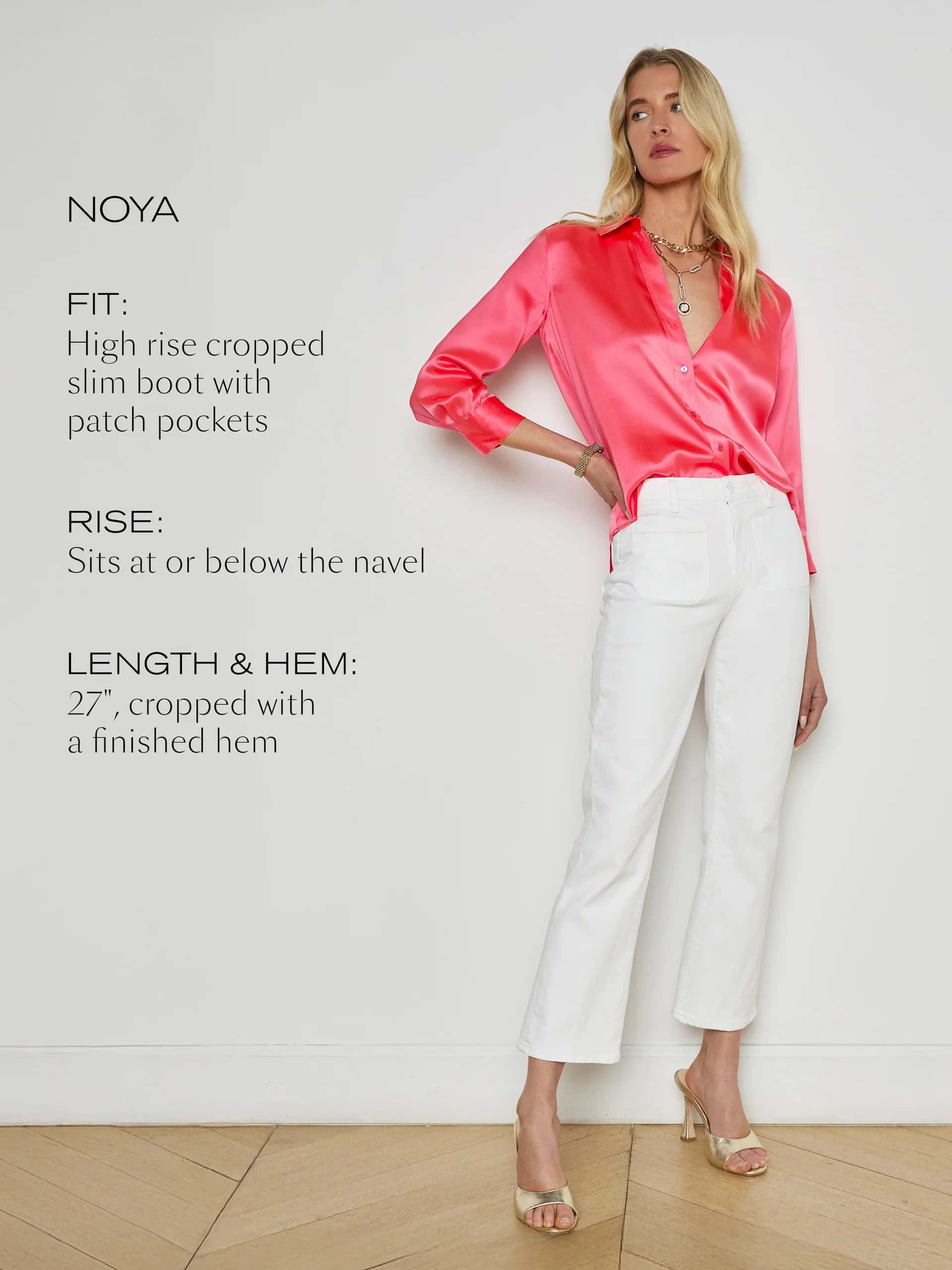 Noya Cropped Slim Flare Jean - Image 7