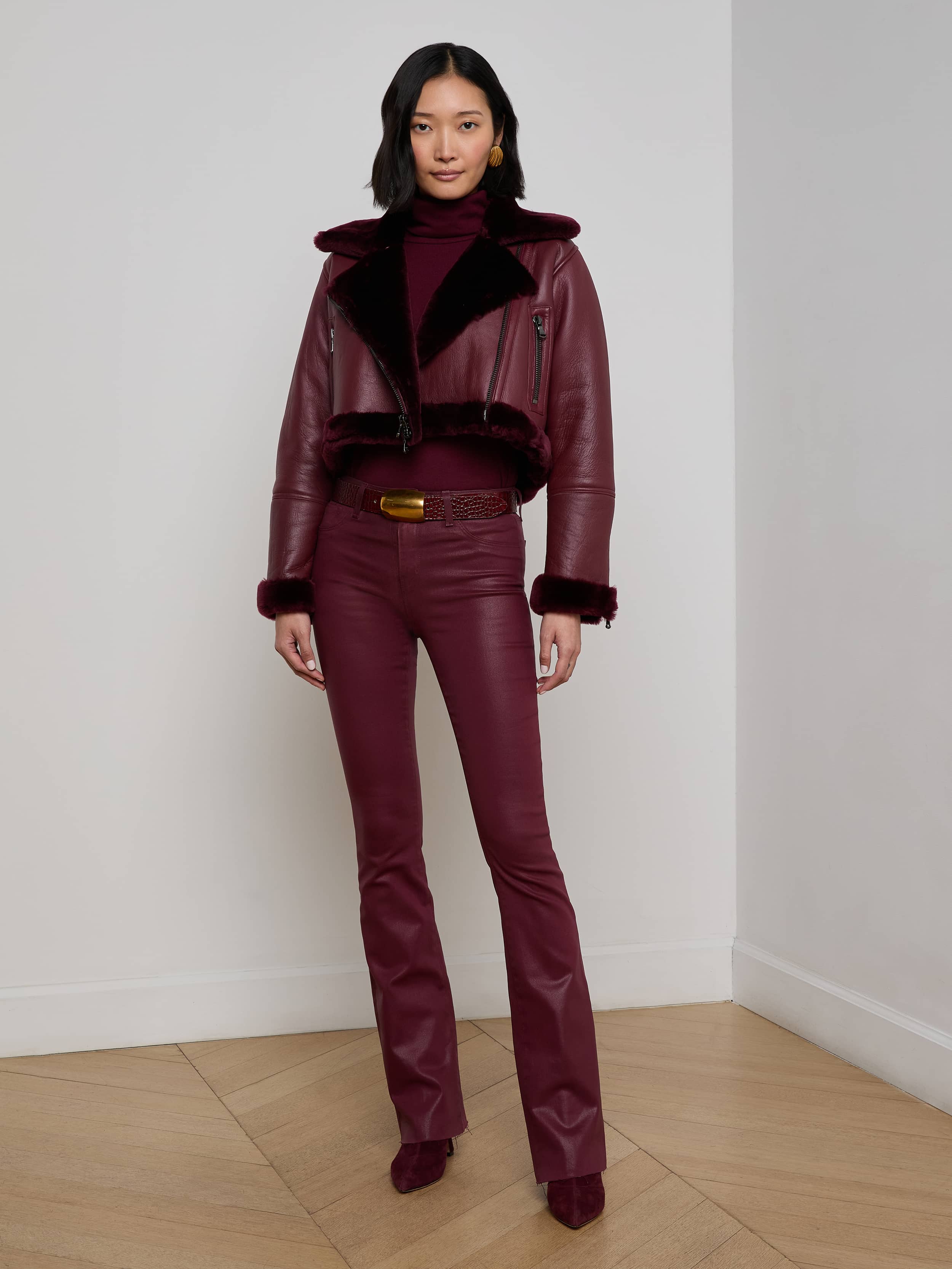 Pike Shearling Leather Jacket - Image 3
