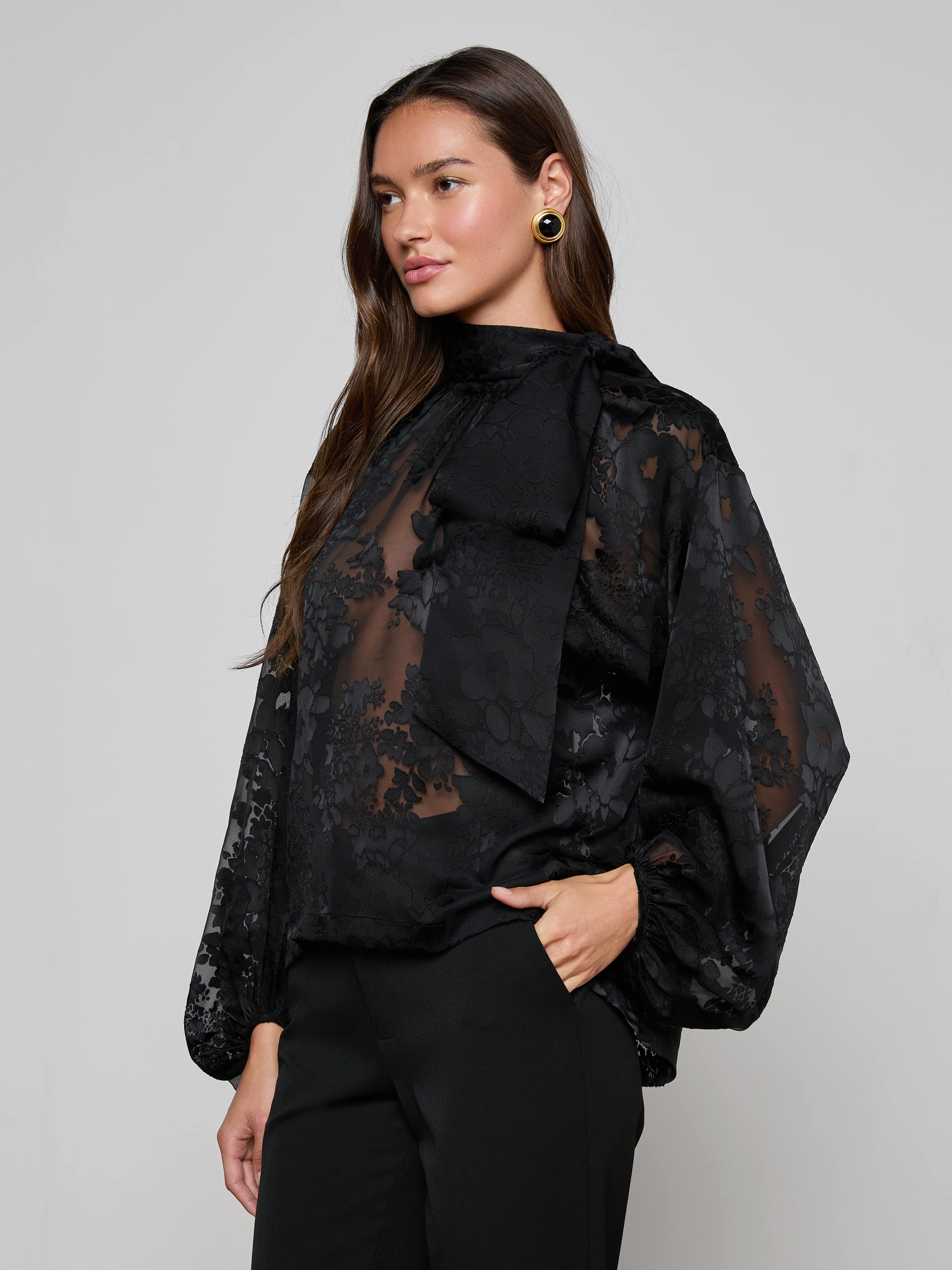 Rhett Burnout Satin Blouse - Image 2