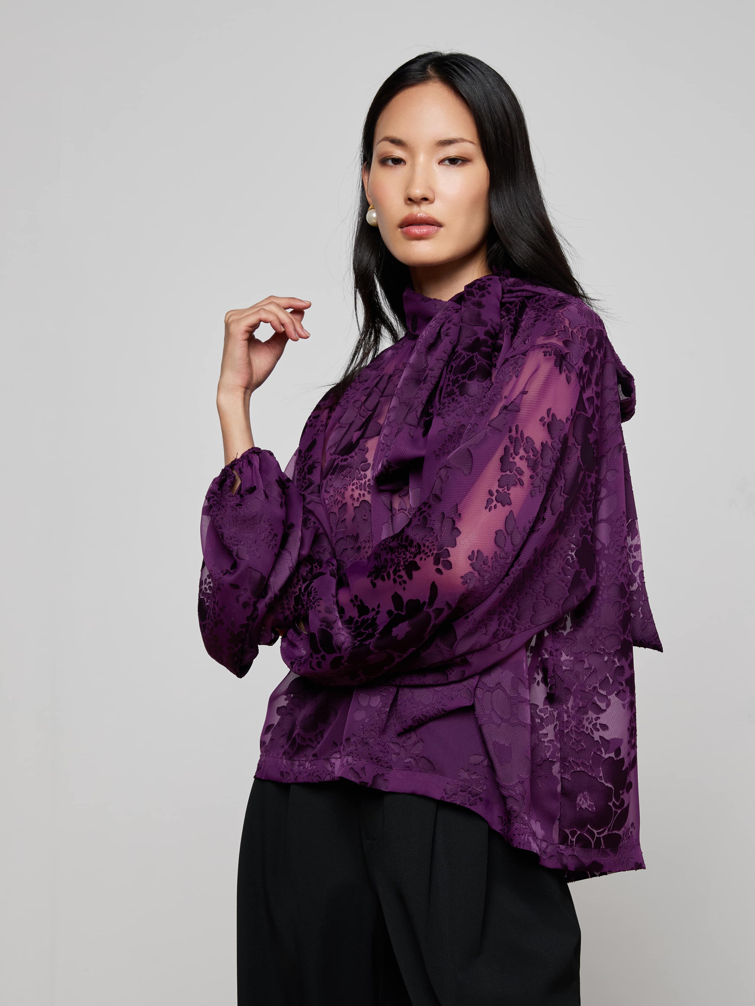Rhett Burnout Satin Blouse - Image 3