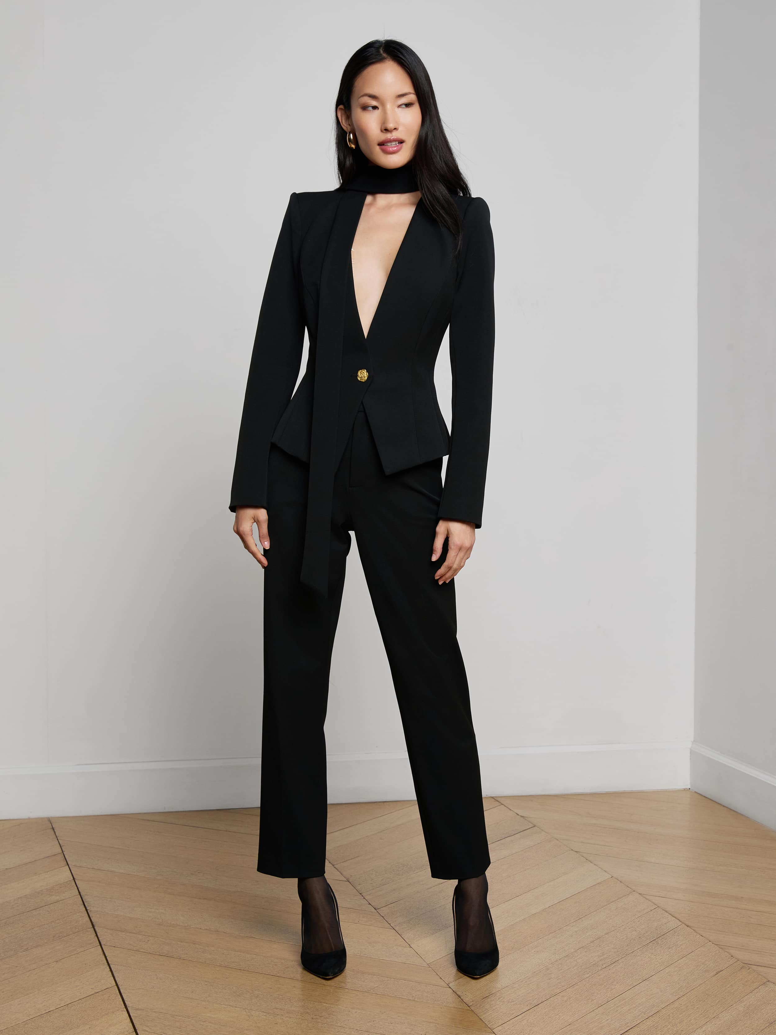 Romy Tie Neck Blazer - Image 3