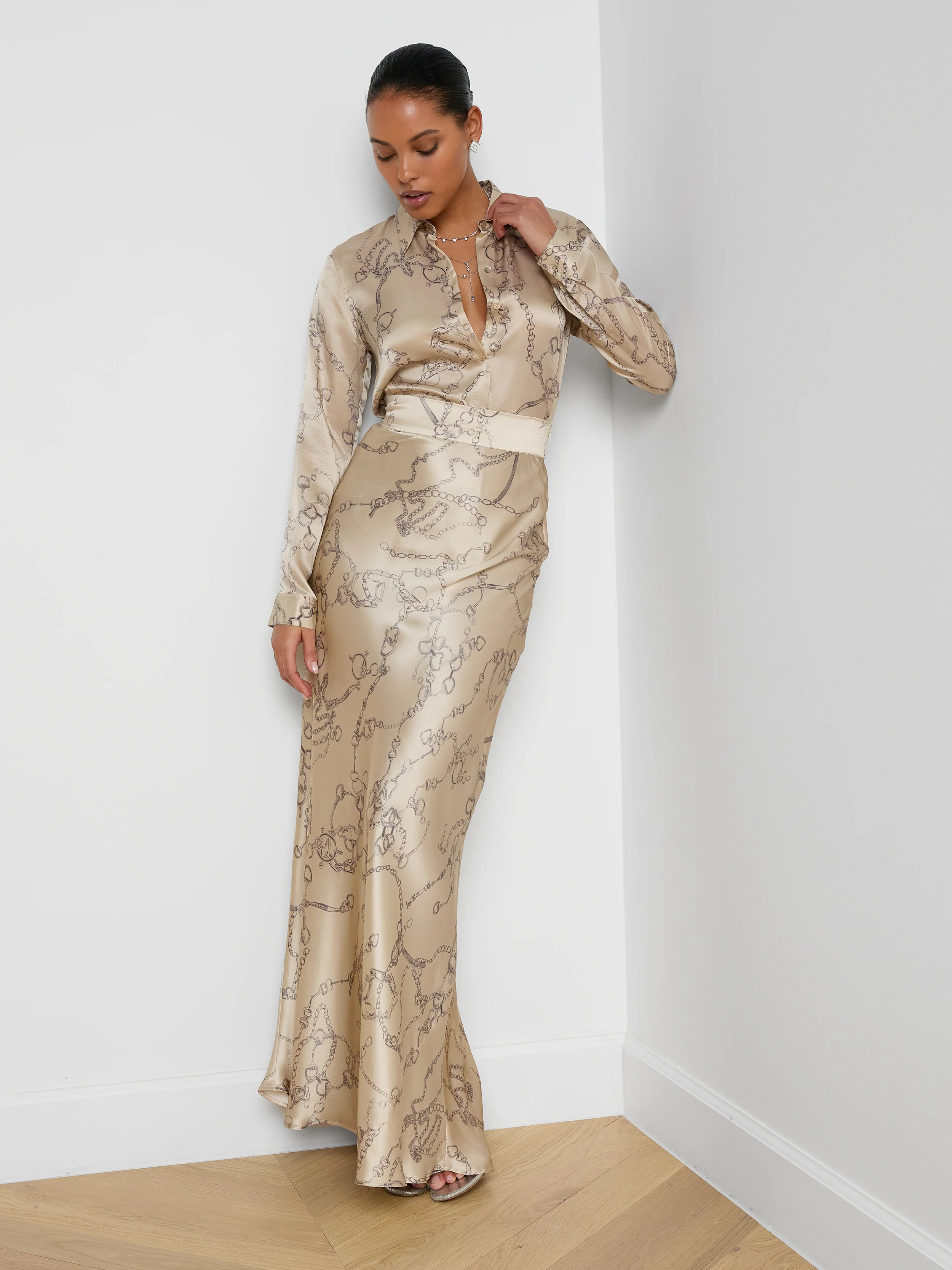 Ryker Silk Maxi Skirt - Image 6