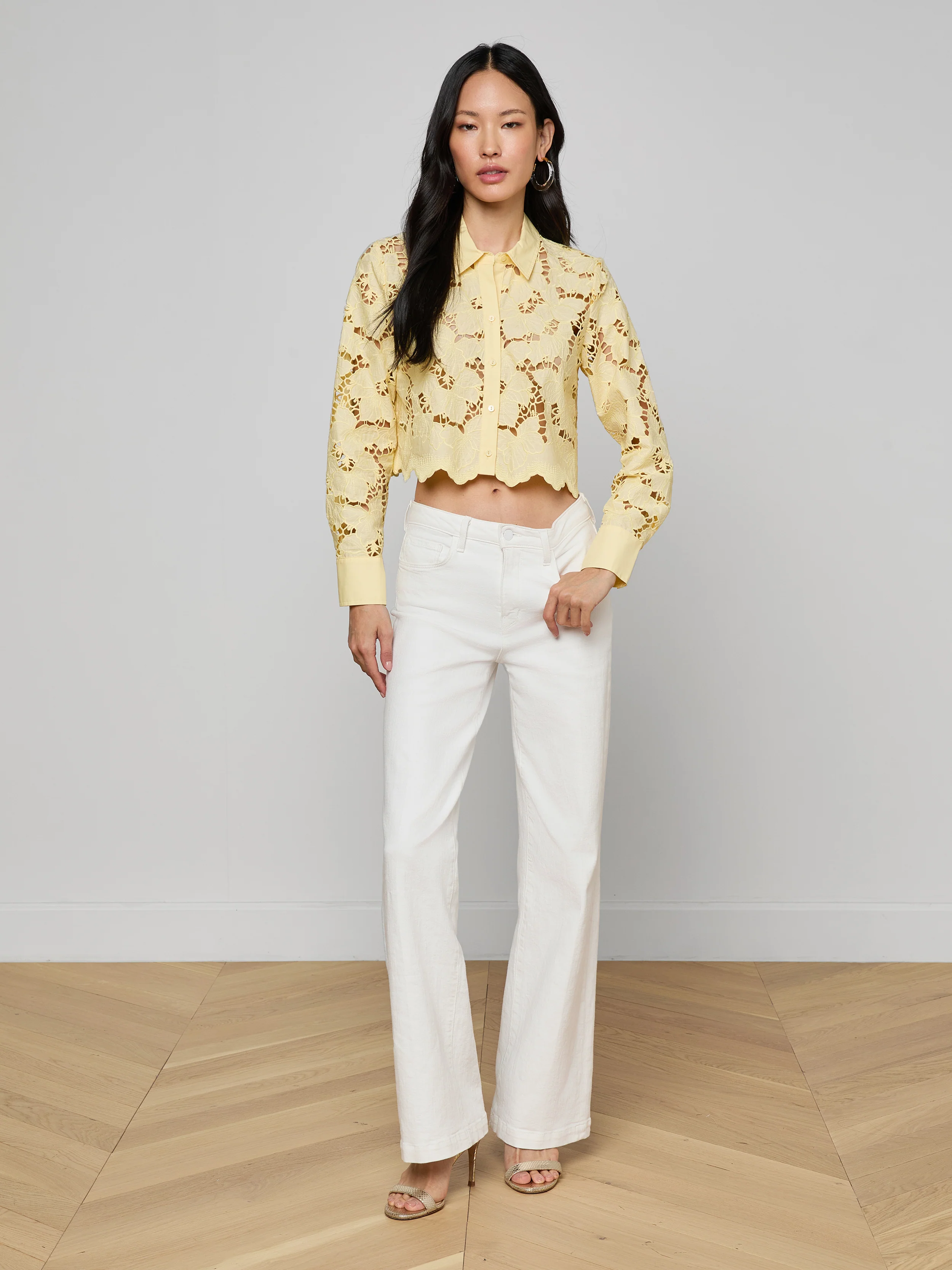 Seychelle Cropped Eyelet Blouse - Image 3