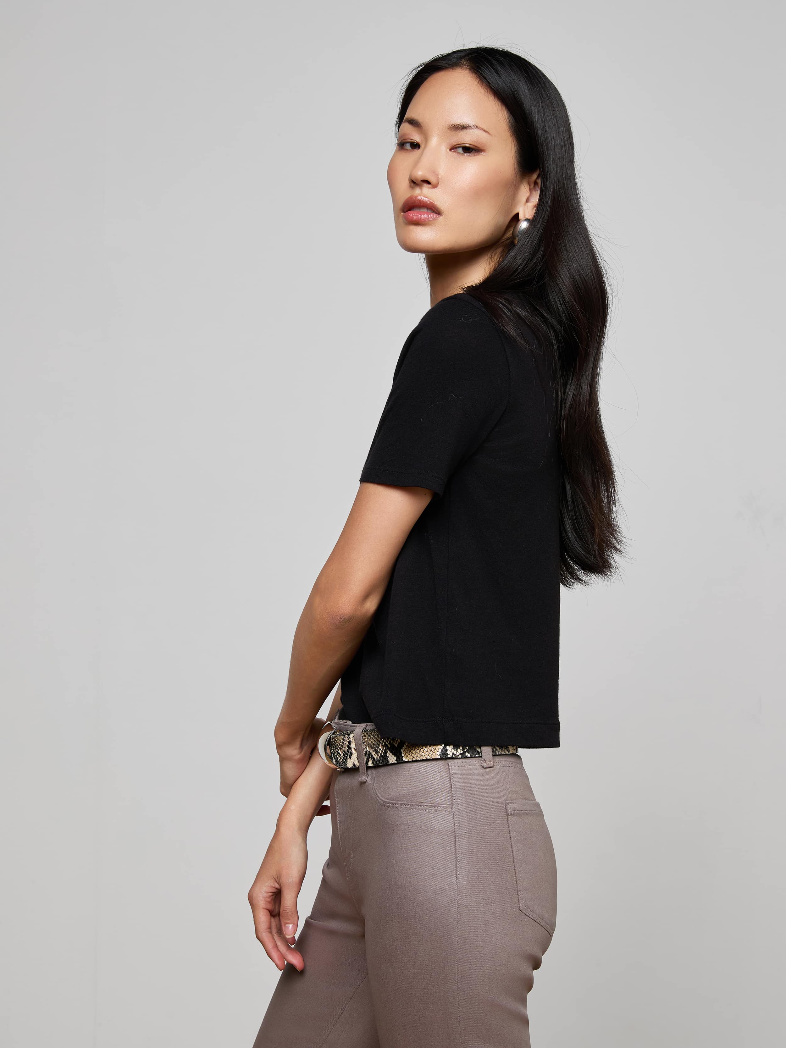 Stormy Cropped Cotton Tee - Image 2
