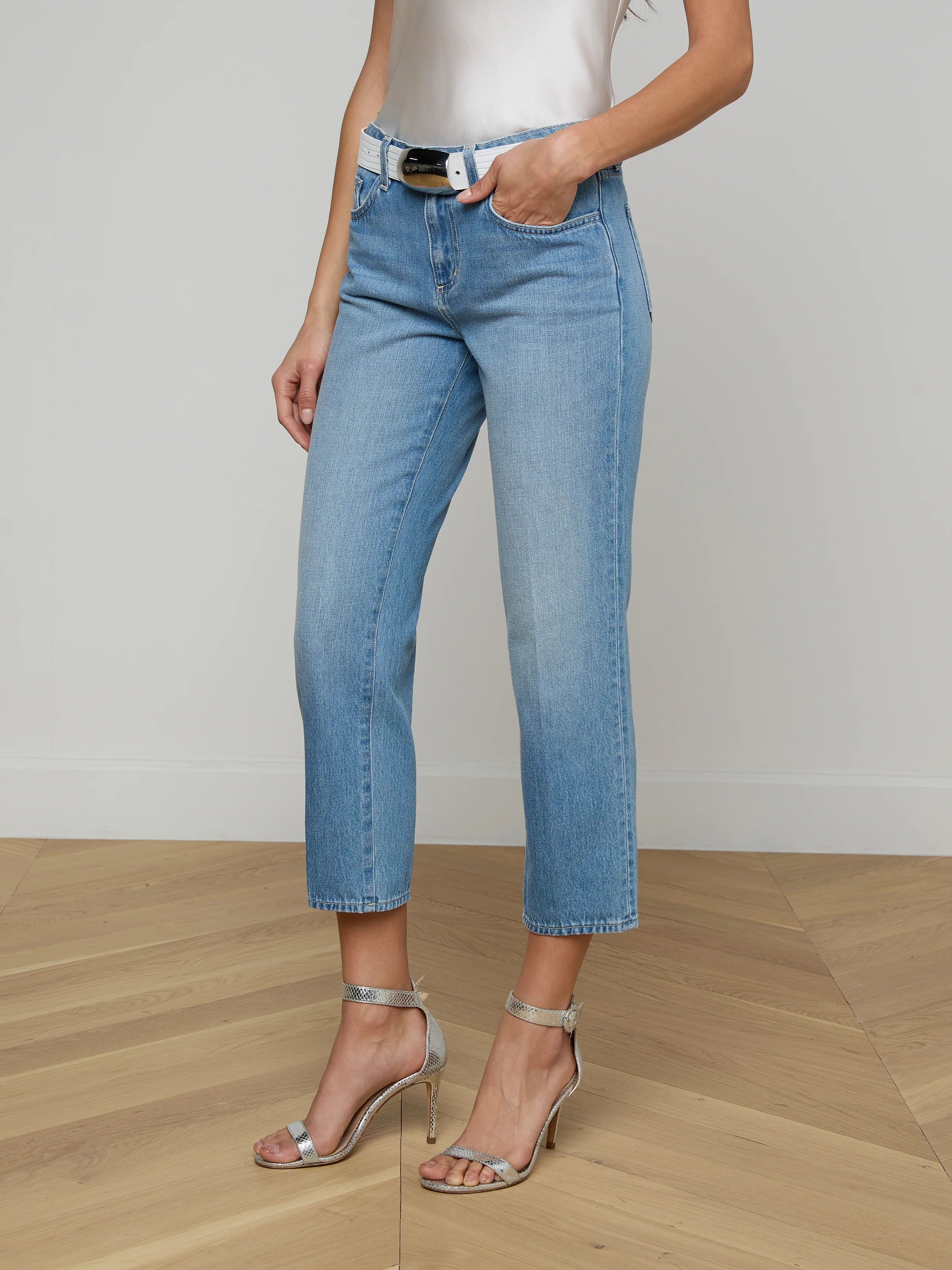 Thalina Cropped Stovepipe Jean - Image 3